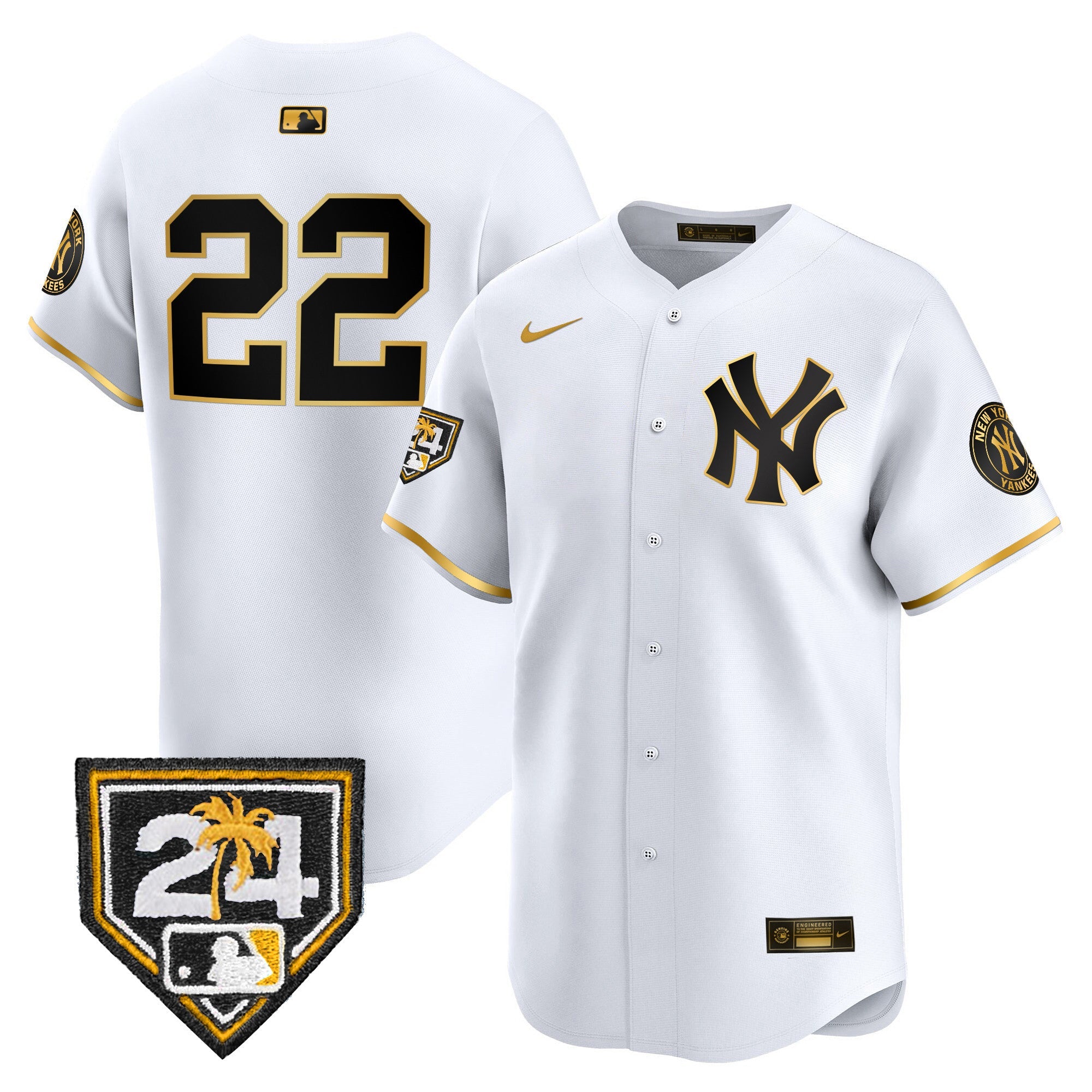 Men’s New York 2024 Spring Training Patch Vapor Premier Limited Jersey V4