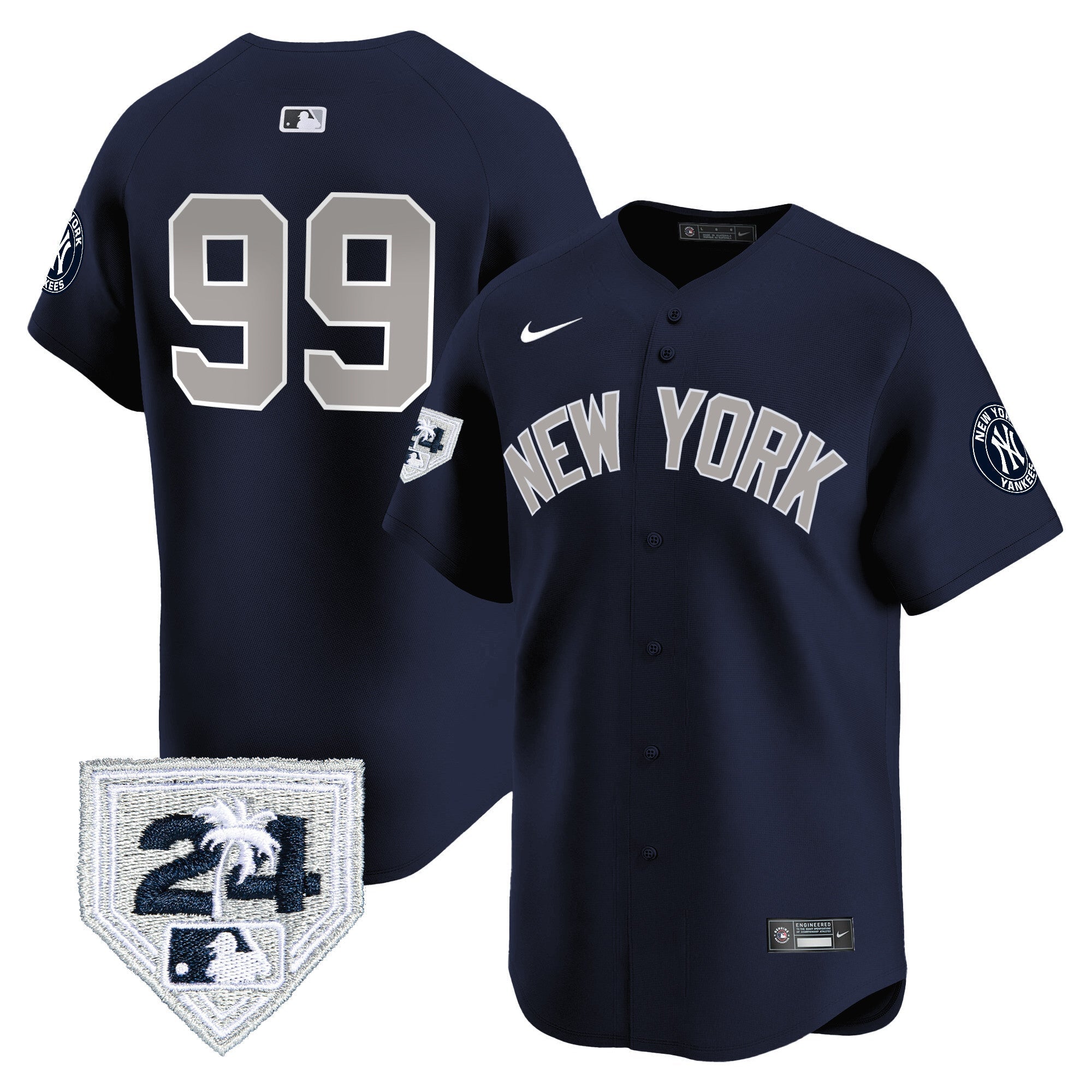 Men’s New York 2024 Spring Training Patch Vapor Premier Limited Jersey V4
