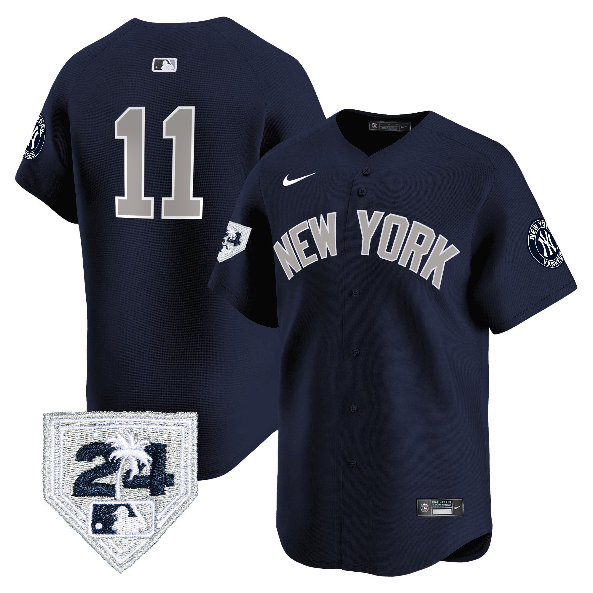 Men’s New York 2024 Spring Training Patch Vapor Premier Limited Jersey V4