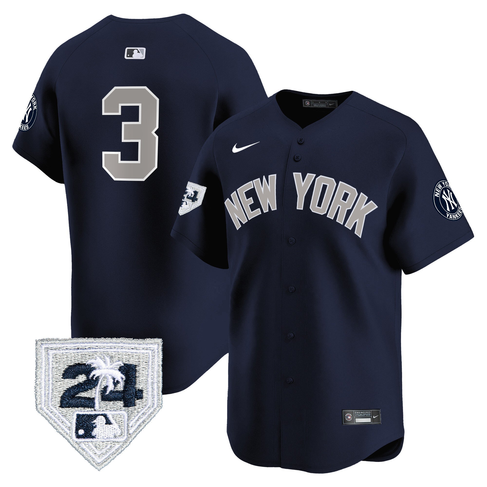 Men’s New York 2024 Spring Training Patch Vapor Premier Limited Jersey V4