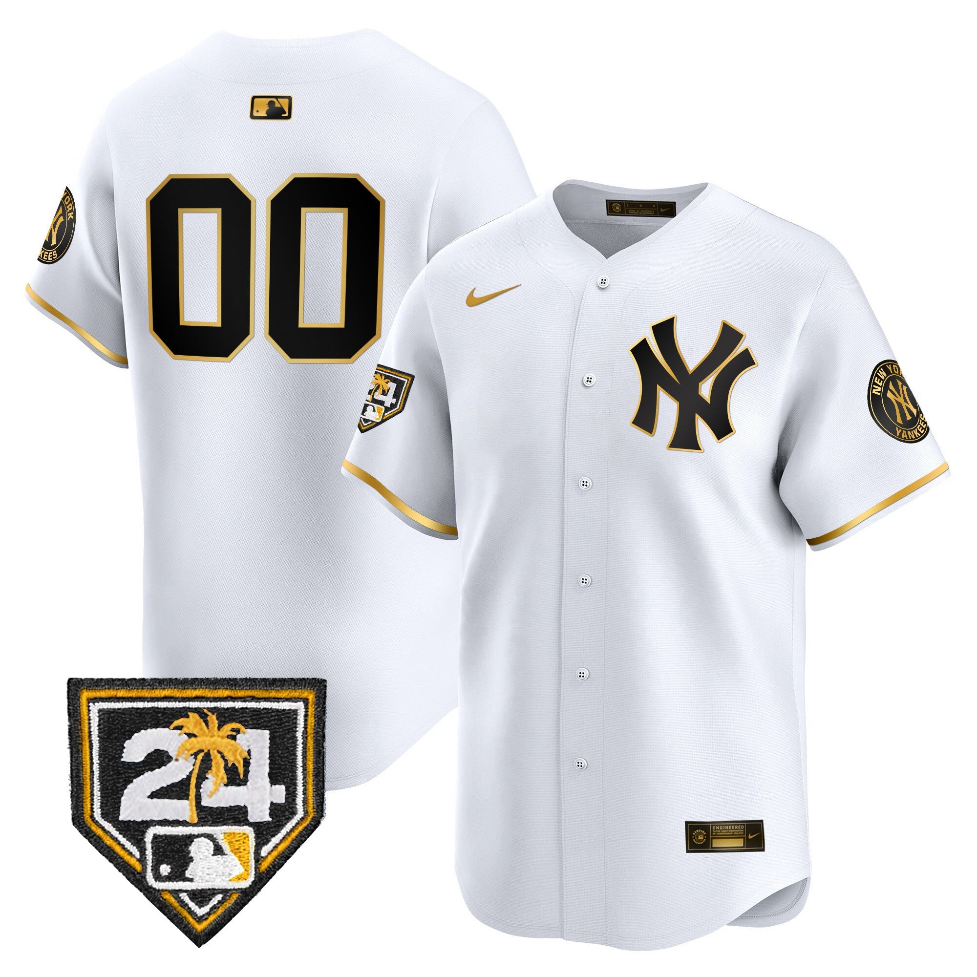 New York 2024 Spring Training Patch Vapor Premier Limited Custom Jersey V4