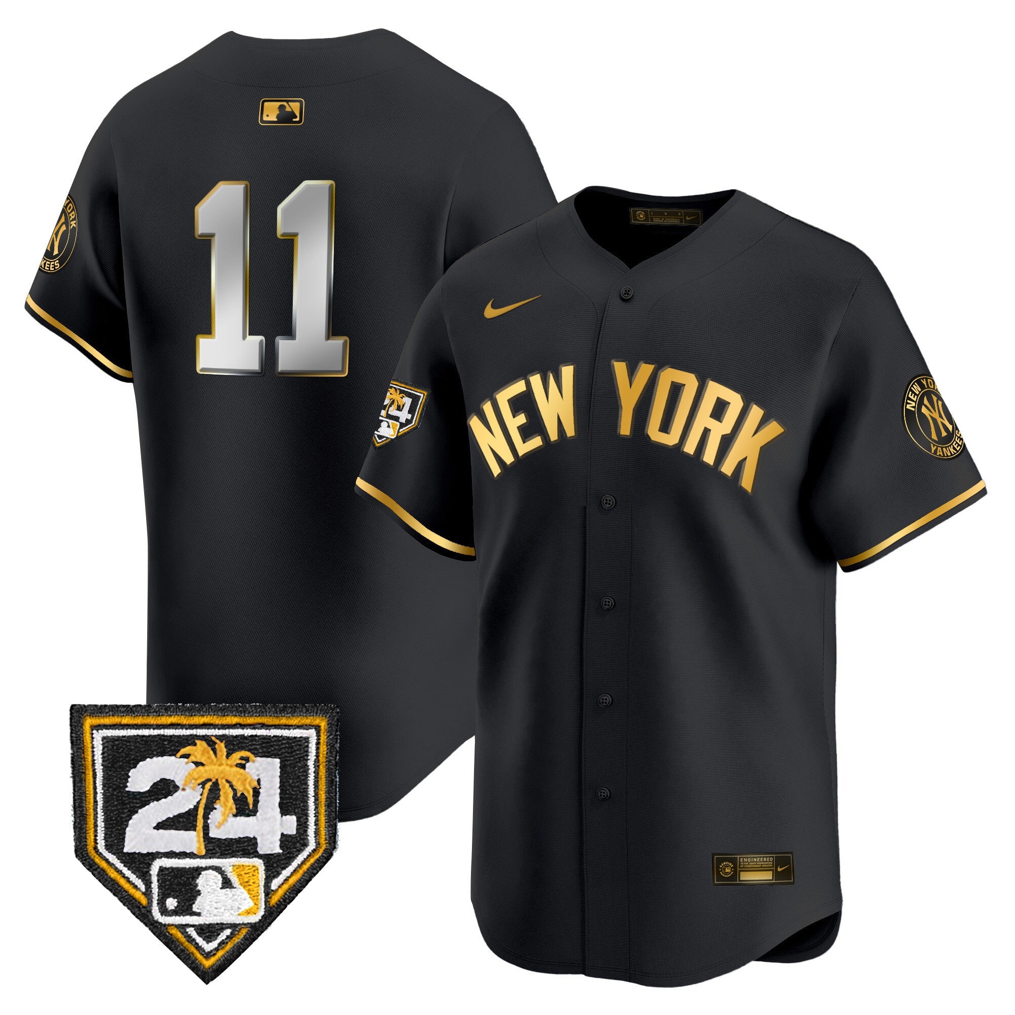 Men’s New York 2024 Spring Training Patch Vapor Premier Limited Jersey V5