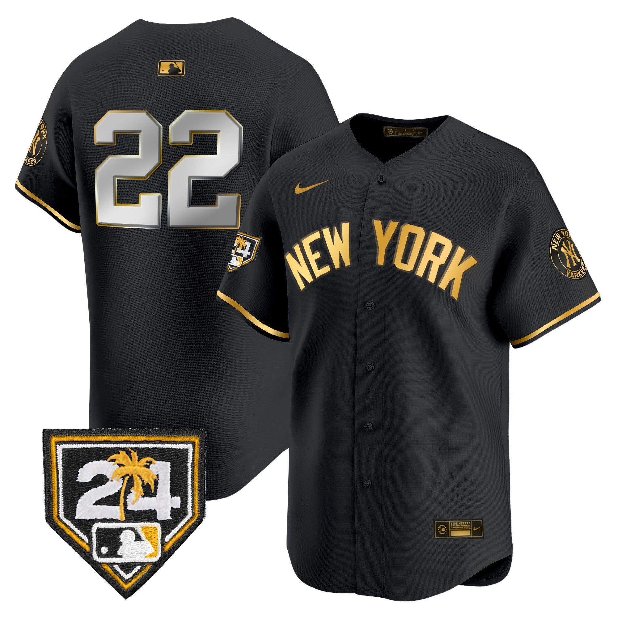 Men’s New York 2024 Spring Training Patch Vapor Premier Limited Jersey V5