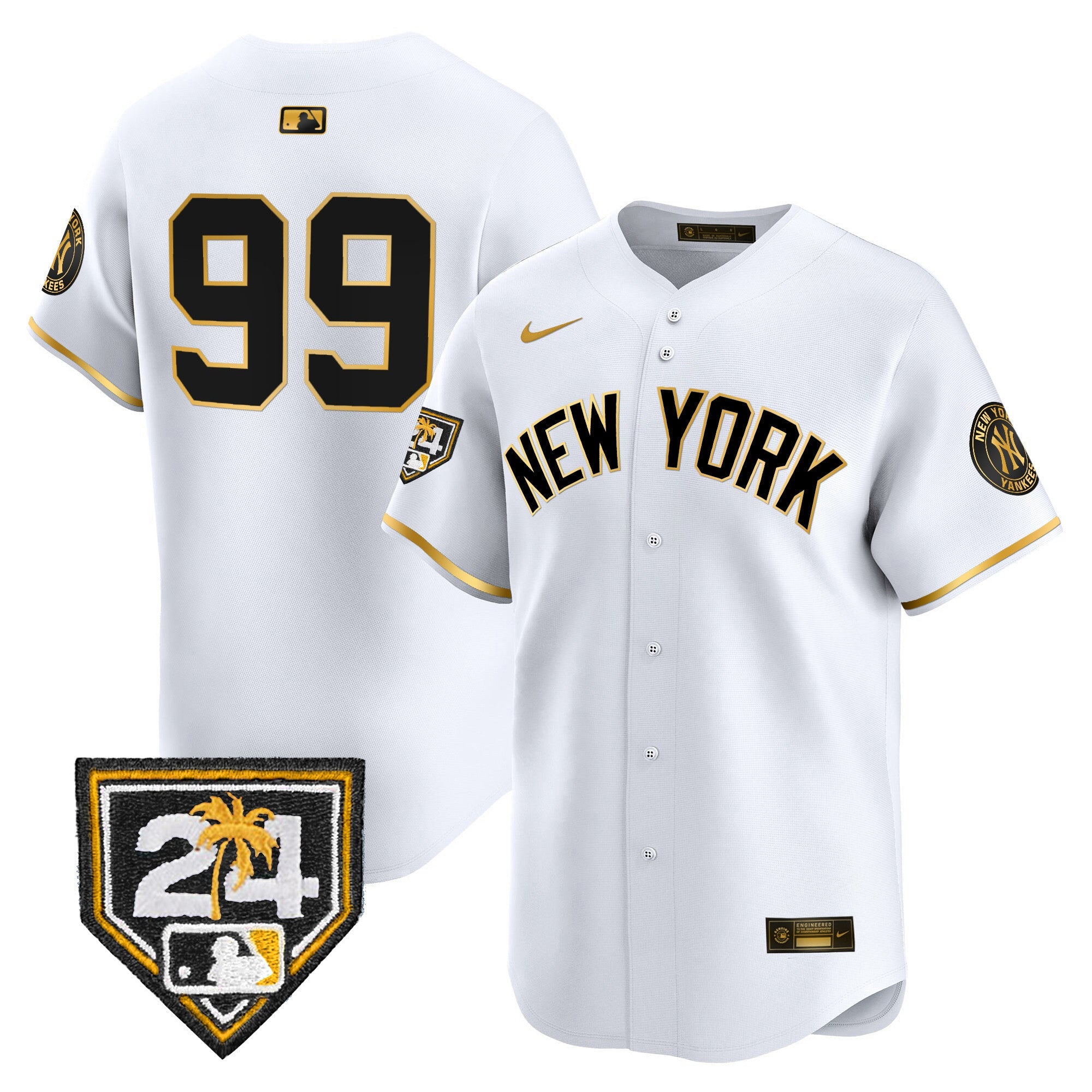 Men’s New York 2024 Spring Training Patch Vapor Premier Limited Jersey V5