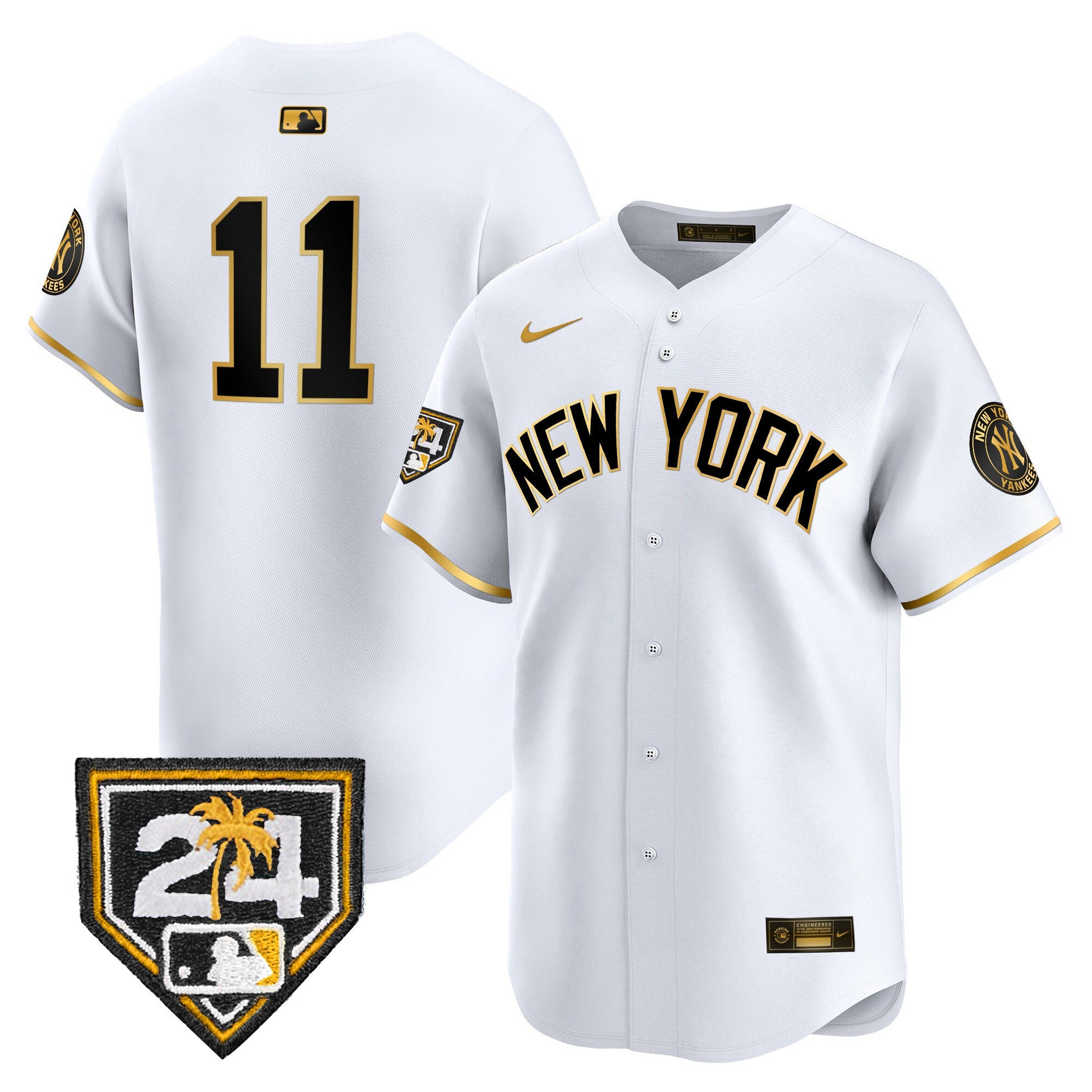Men’s New York 2024 Spring Training Patch Vapor Premier Limited Jersey V5