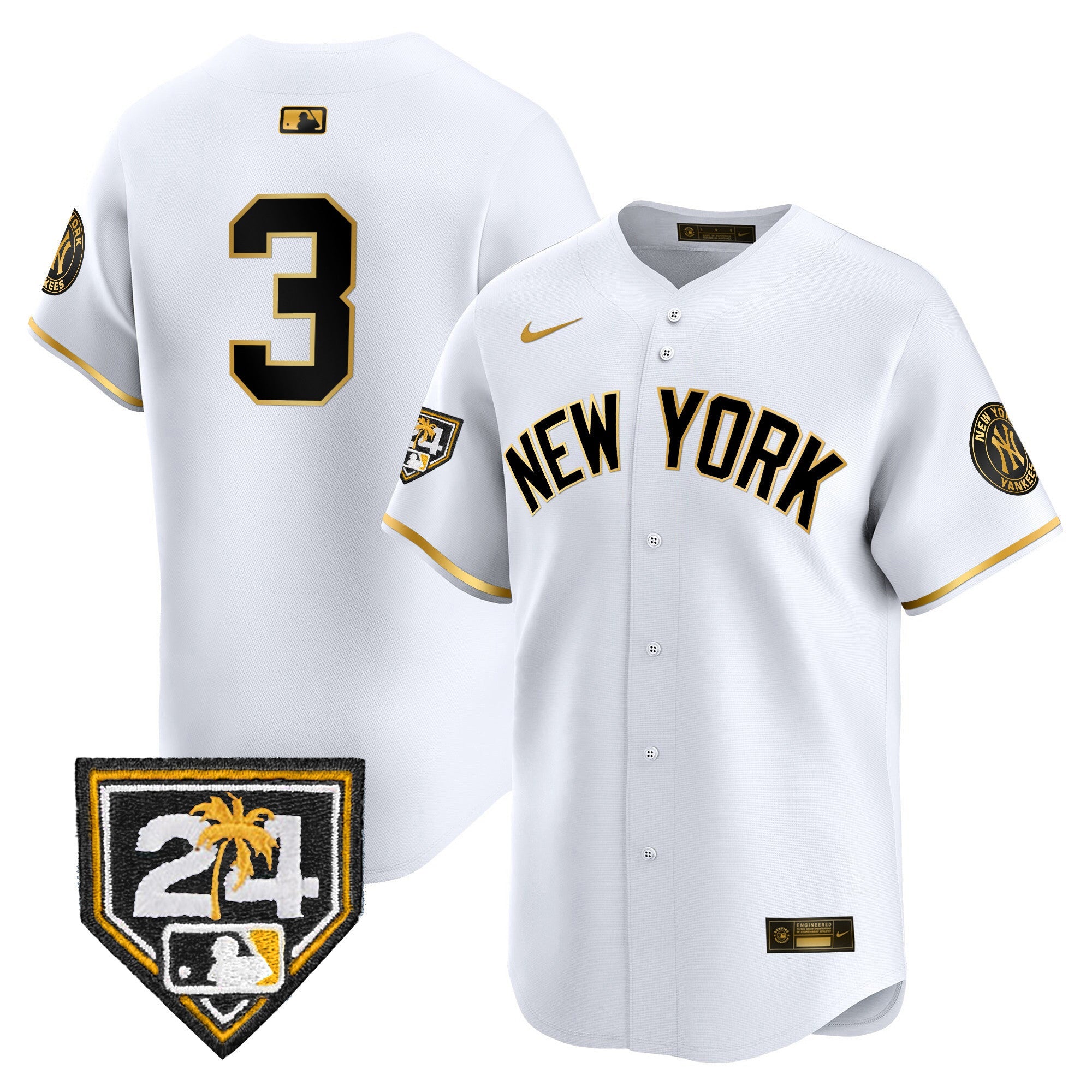 Men’s New York 2024 Spring Training Patch Vapor Premier Limited Jersey V5