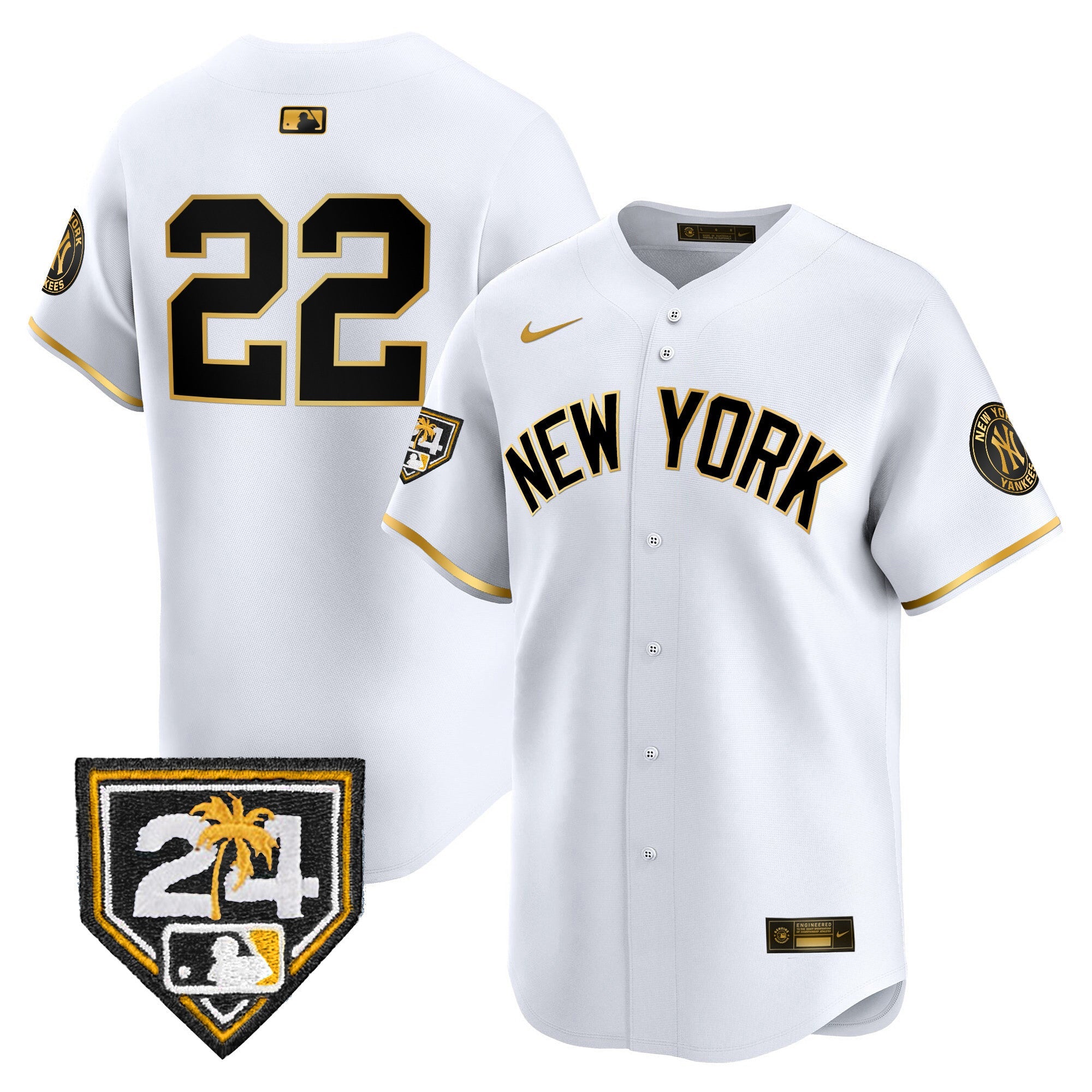 Men’s New York 2024 Spring Training Patch Vapor Premier Limited Jersey V5