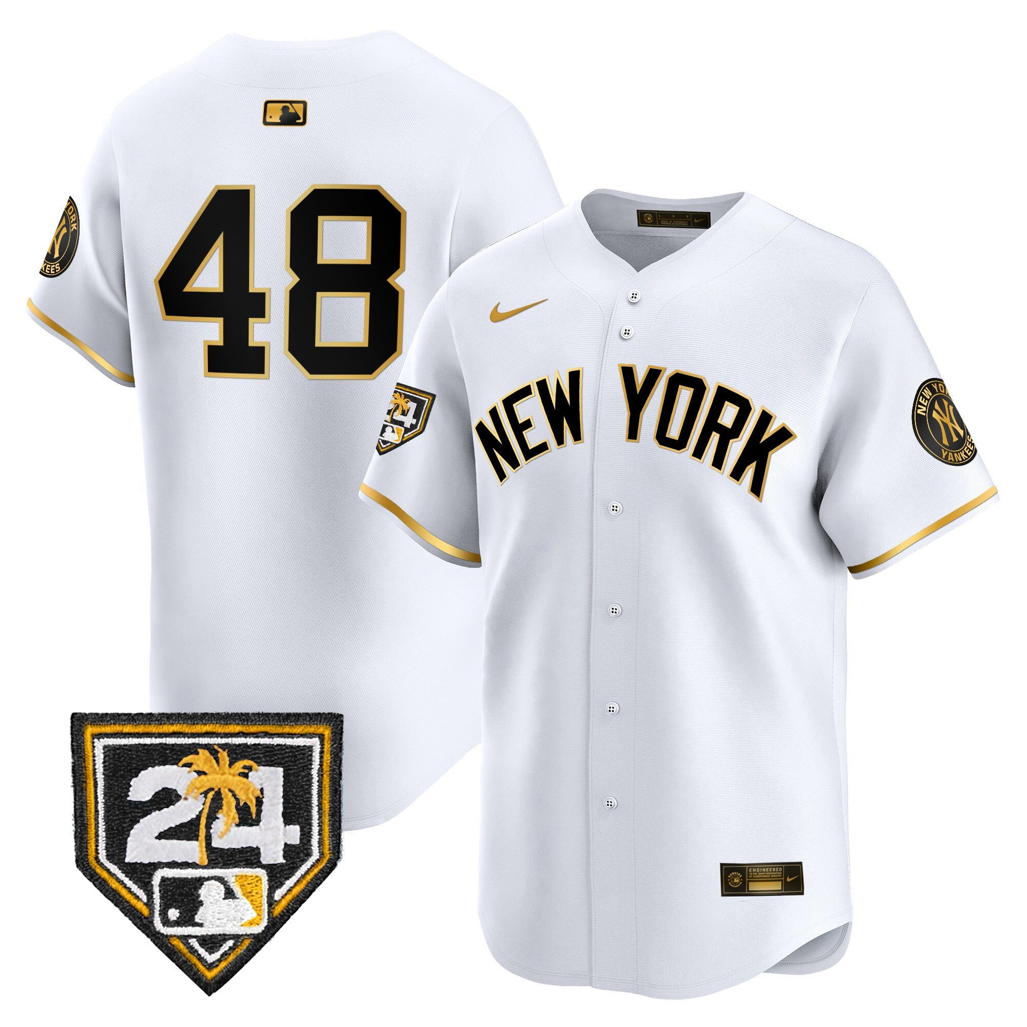 Men’s New York 2024 Spring Training Patch Vapor Premier Limited Jersey V5