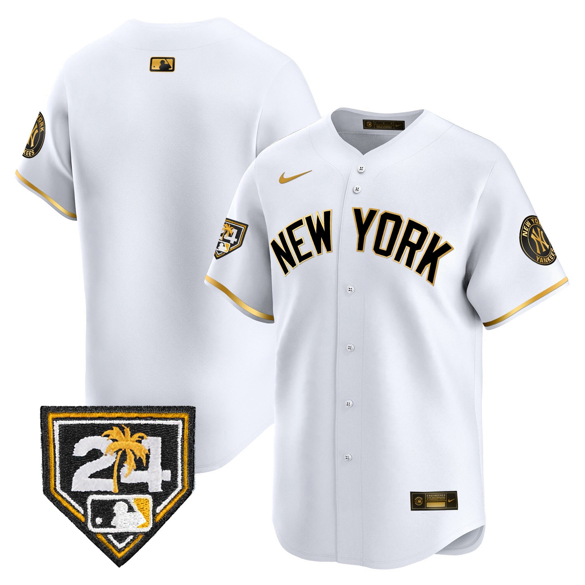 Men’s New York 2024 Spring Training Patch Vapor Premier Limited Jersey V5
