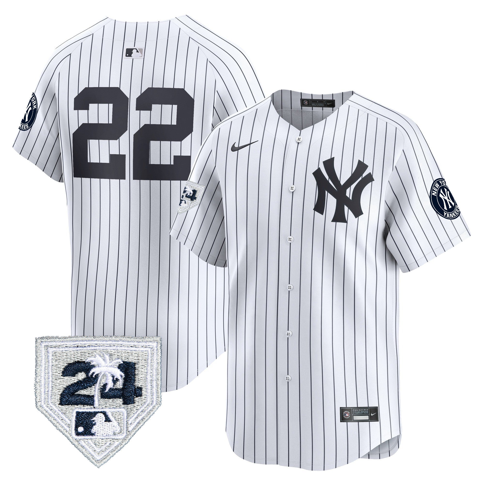 Men’s New York 2024 Spring Training Patch Vapor Premier Limited Jersey V5