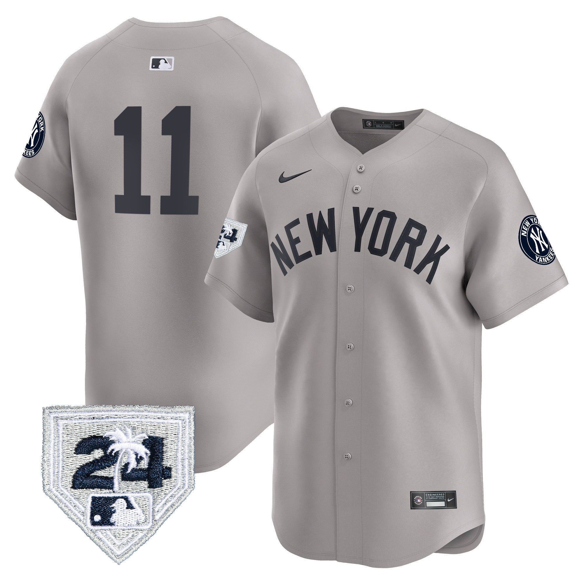 Men’s New York 2024 Spring Training Patch Vapor Premier Limited Jersey V5