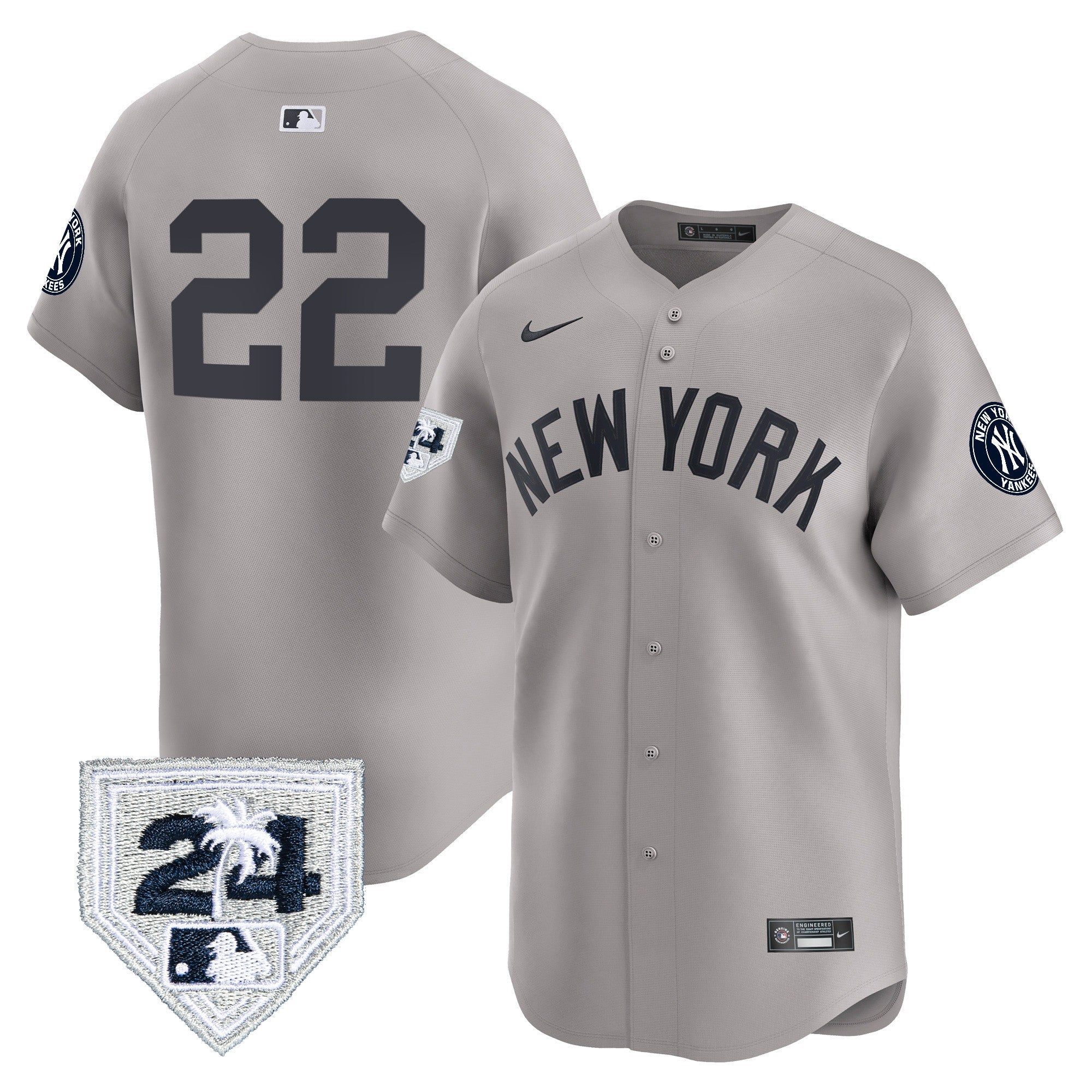Men’s New York 2024 Spring Training Patch Vapor Premier Limited Jersey V5