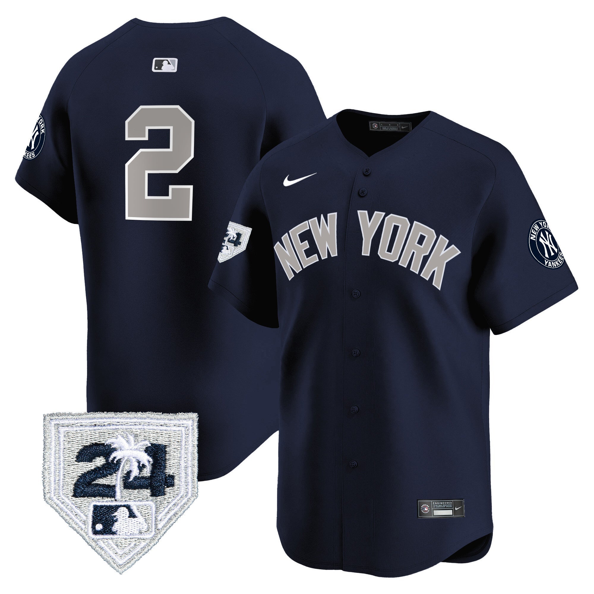 Men’s New York 2024 Spring Training Patch Vapor Premier Limited Jersey V5