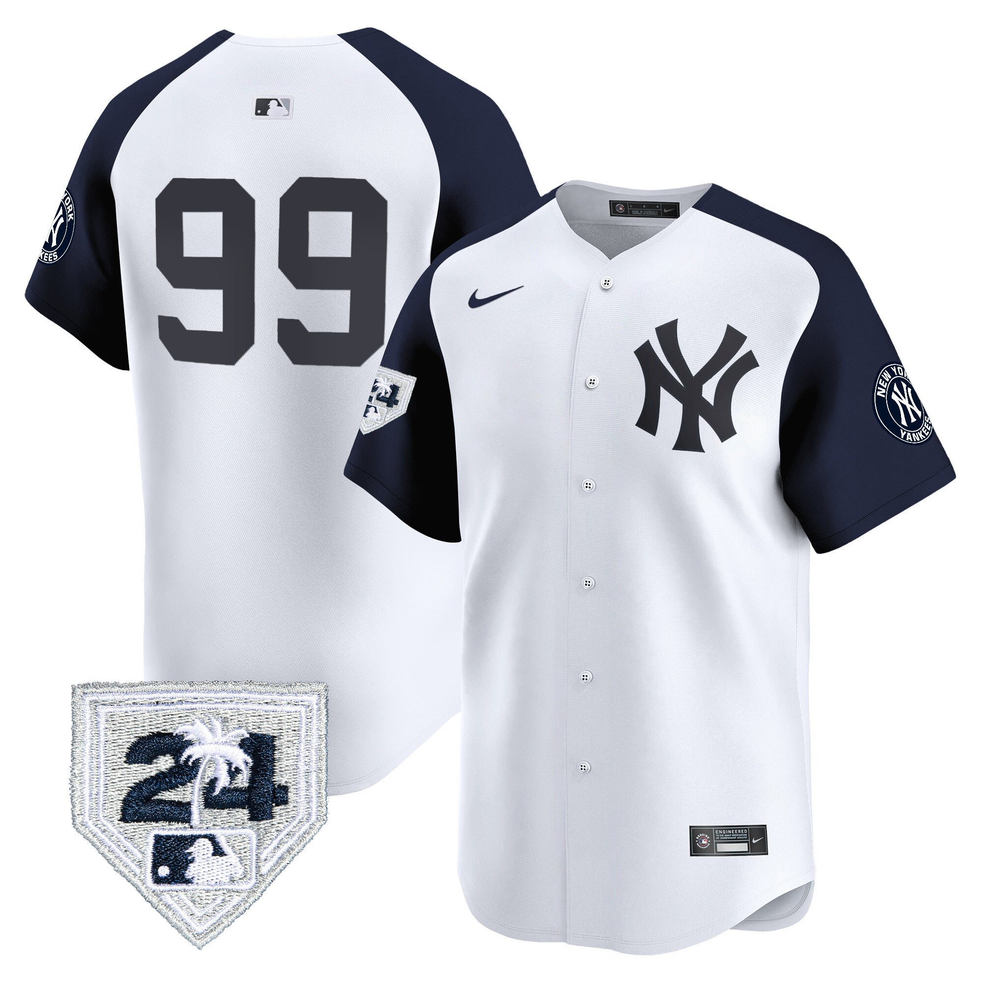 Men’s New York 2024 Spring Training Patch Vapor Premier Limited Jersey V5