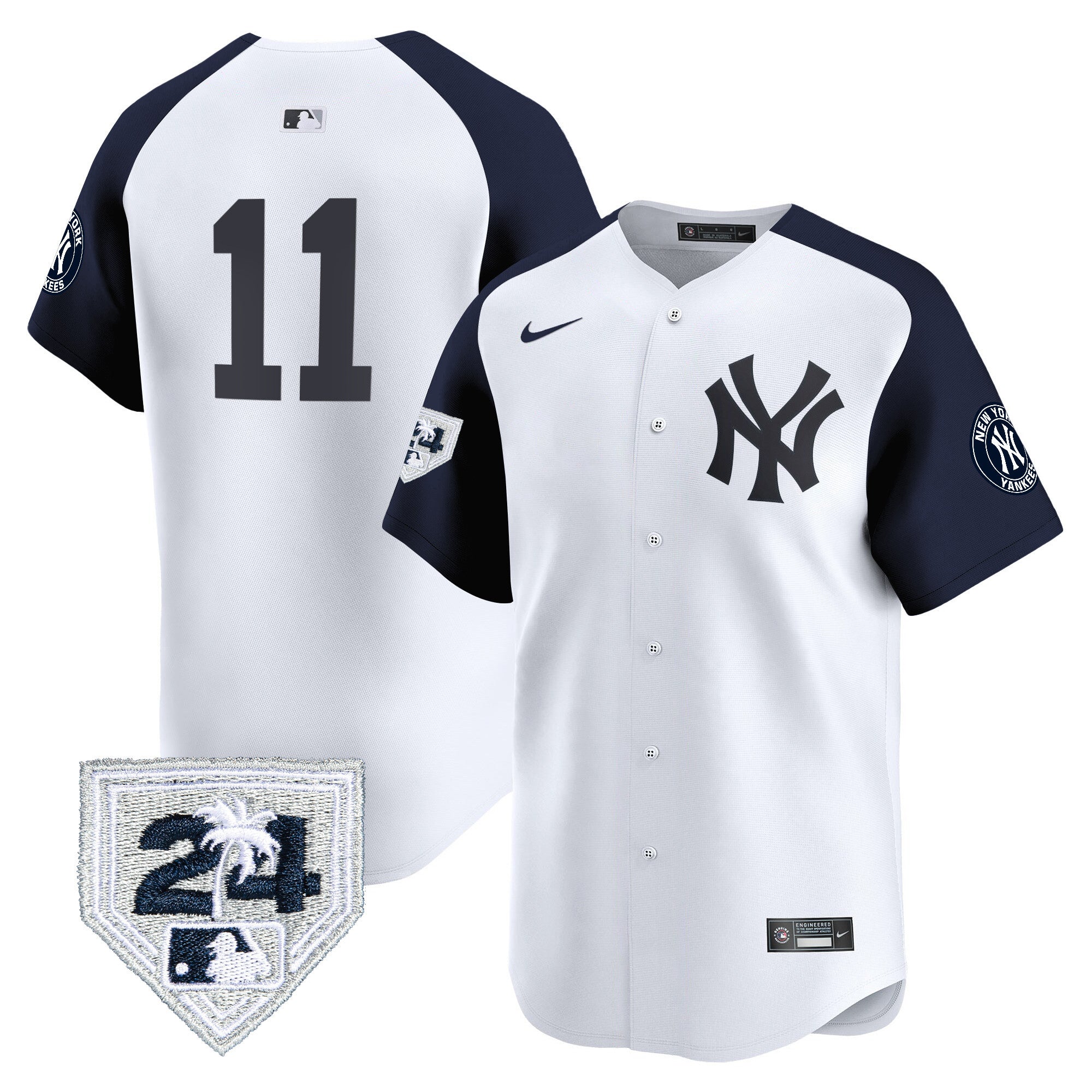 Men’s New York 2024 Spring Training Patch Vapor Premier Limited Jersey V5