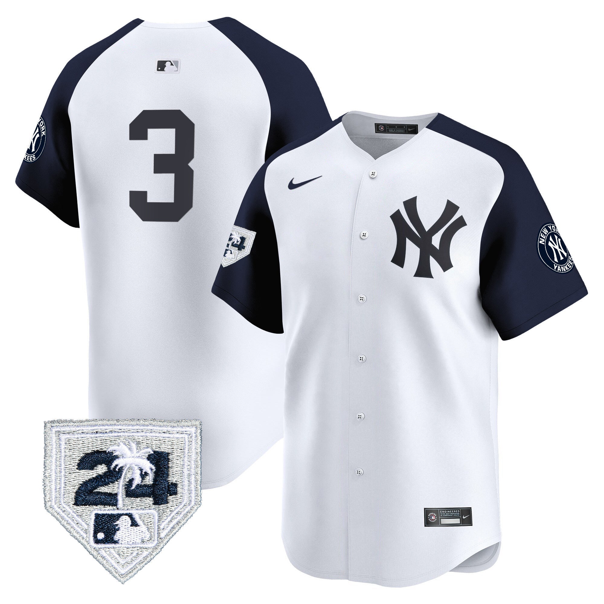 Men’s New York 2024 Spring Training Patch Vapor Premier Limited Jersey V5