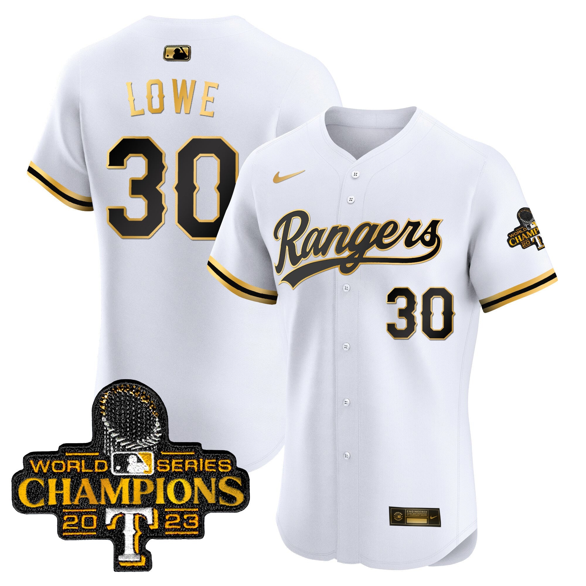 Men’s Texas 2023 World Series Champions Gold Trim Vapor Premier Elite Jersey