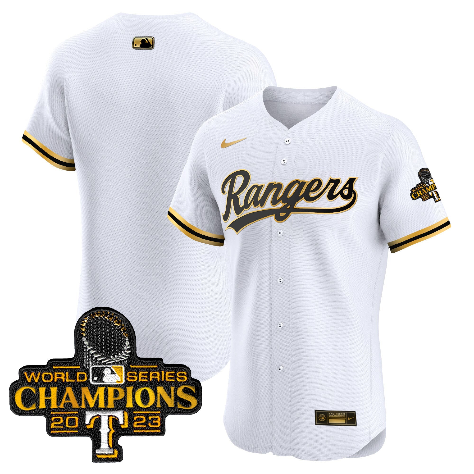 Men’s Texas 2023 World Series Champions Gold Trim Vapor Premier Elite Jersey
