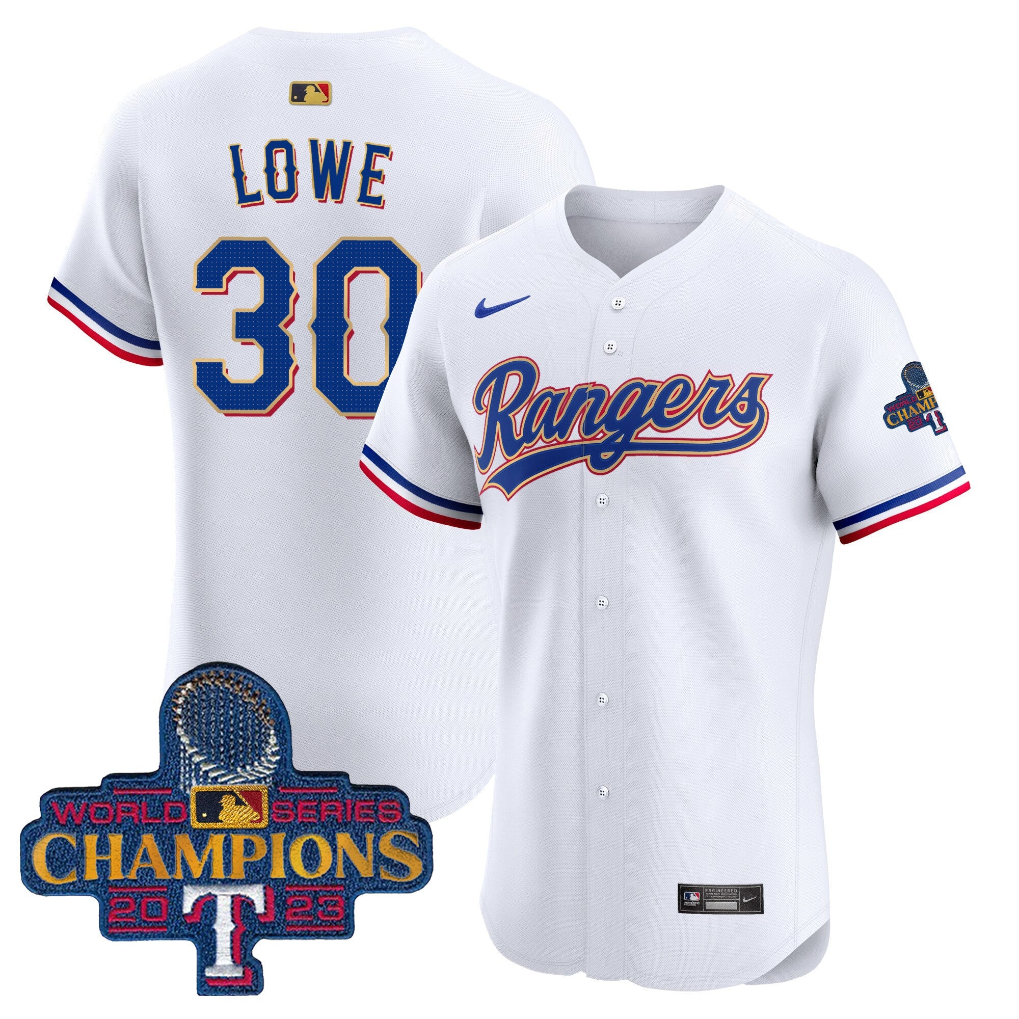 Men’s Texas 2023 World Series Champions Gold Trim Vapor Premier Elite Jersey