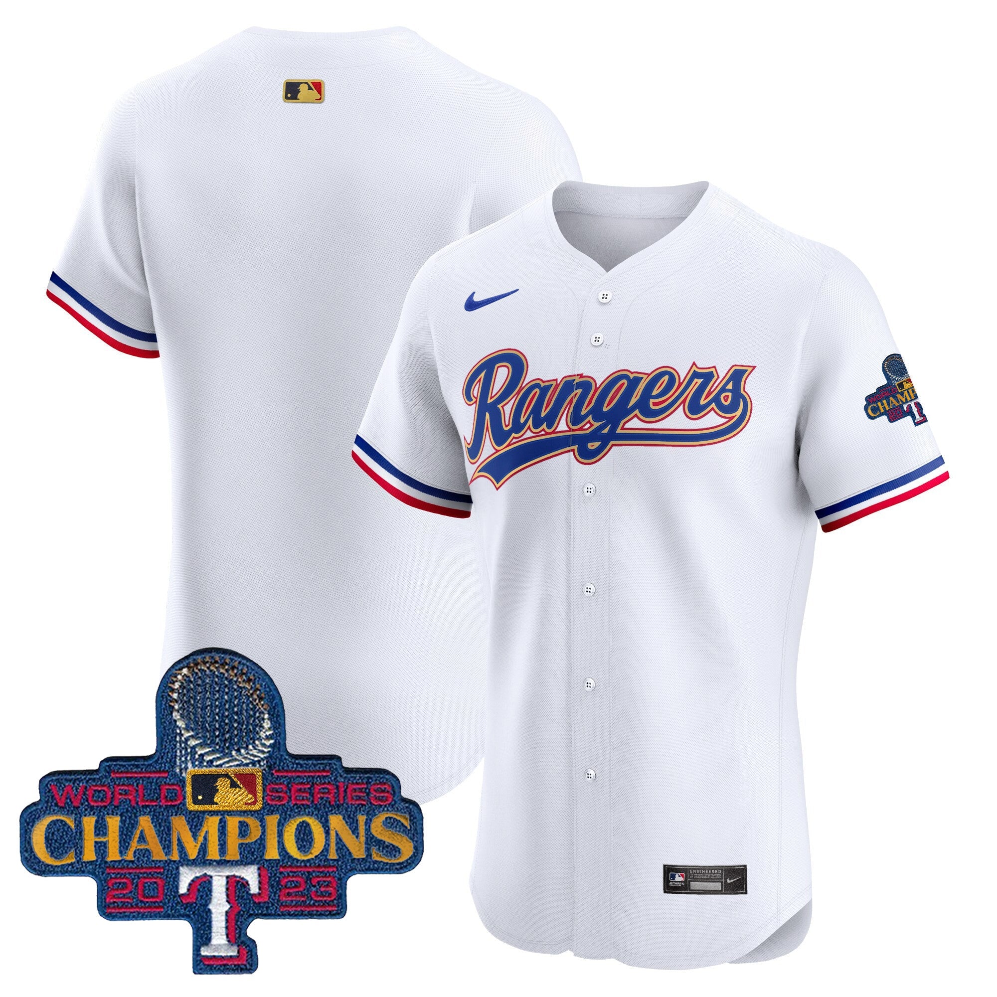 Men’s Texas 2023 World Series Champions Gold Trim Vapor Premier Elite Jersey