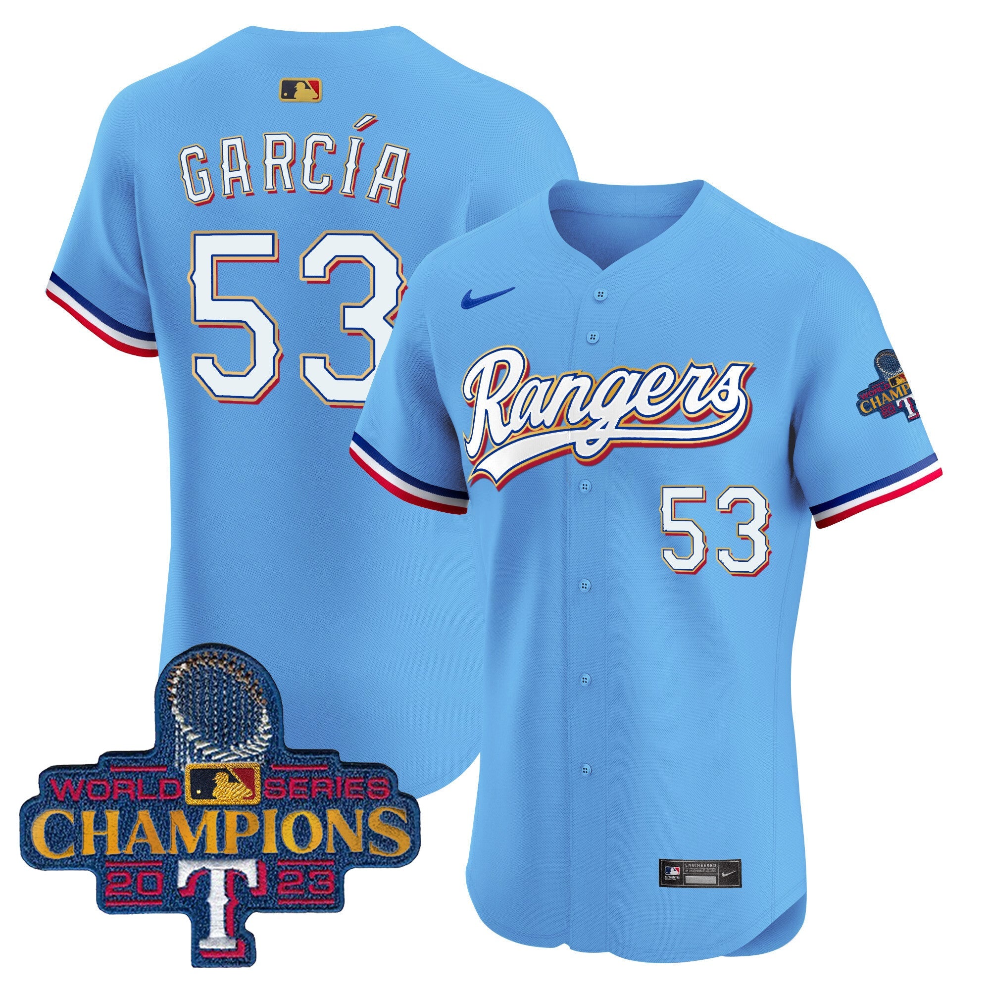 Men’s Texas 2023 World Series Champions Gold Trim Vapor Premier Elite Jersey