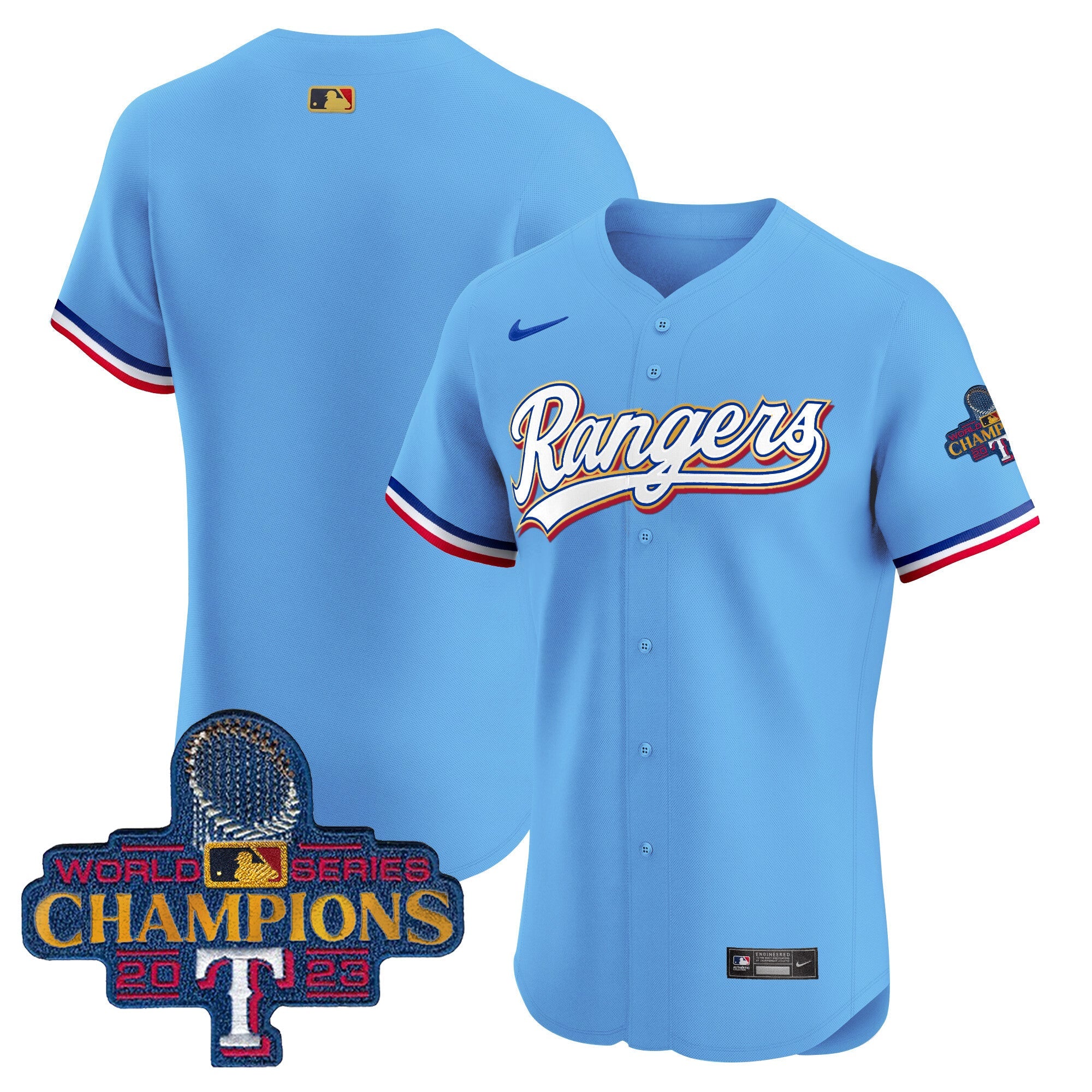 Men’s Texas 2023 World Series Champions Gold Trim Vapor Premier Elite Jersey