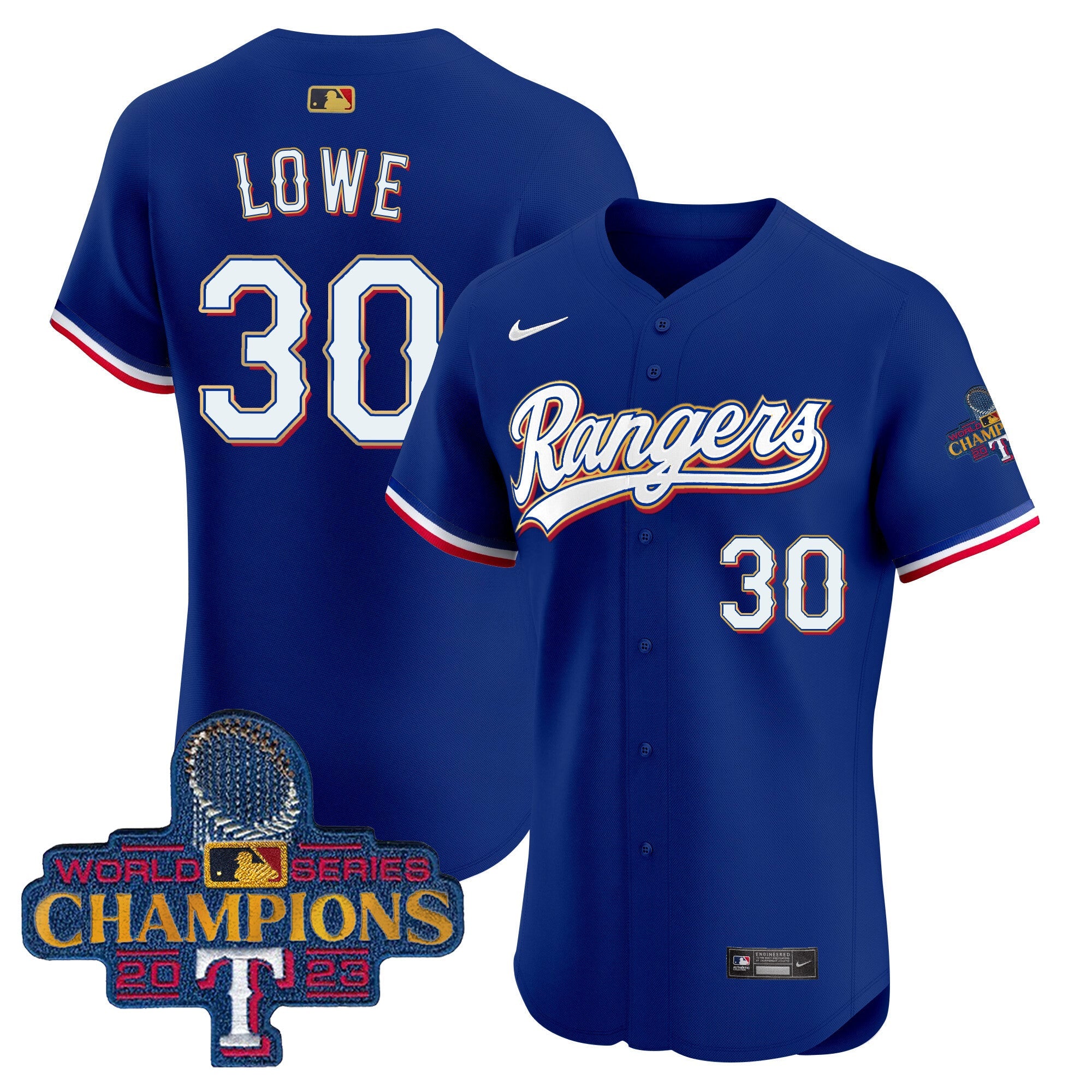 Men’s Texas 2023 World Series Champions Gold Trim Vapor Premier Elite Jersey