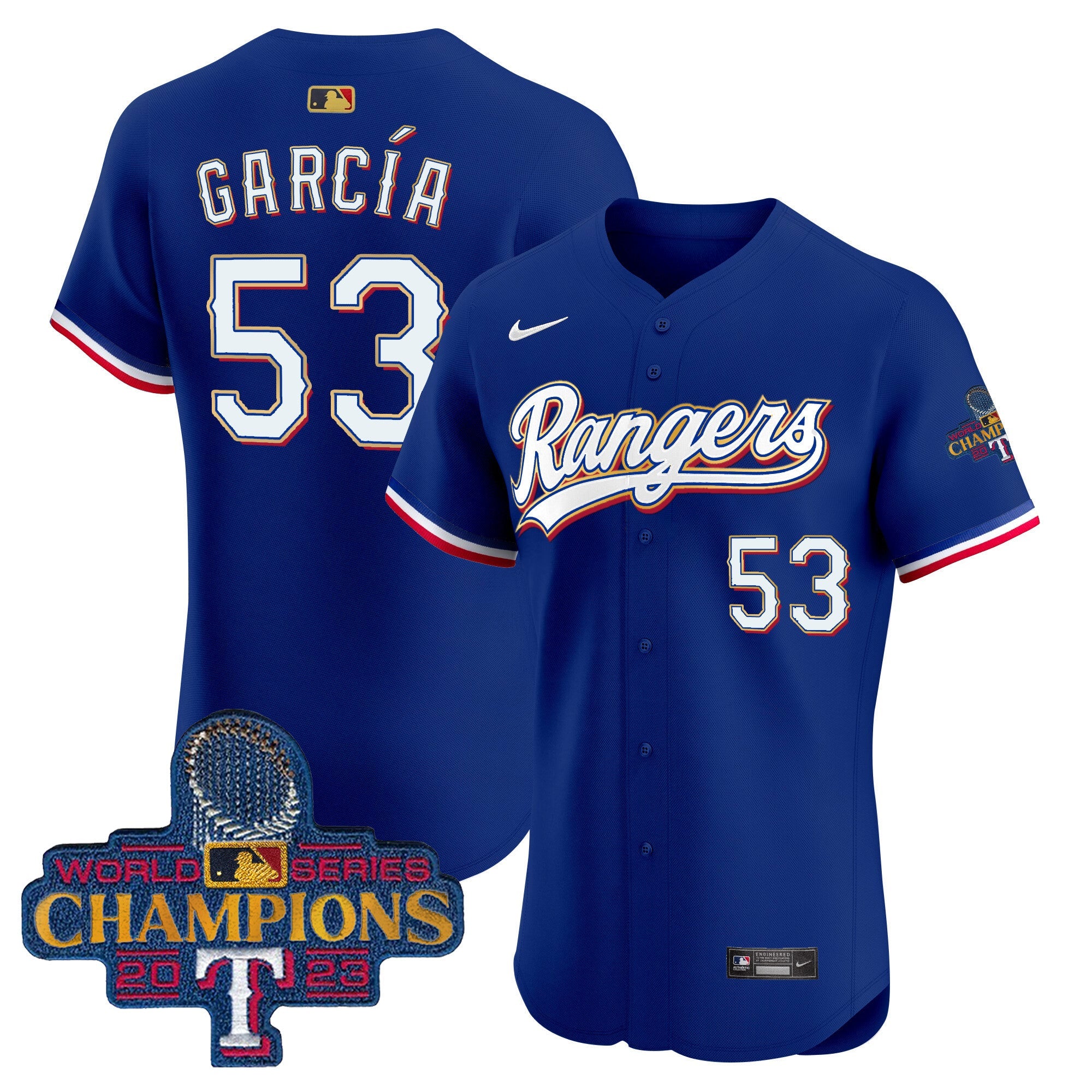 Men’s Texas 2023 World Series Champions Gold Trim Vapor Premier Elite Jersey