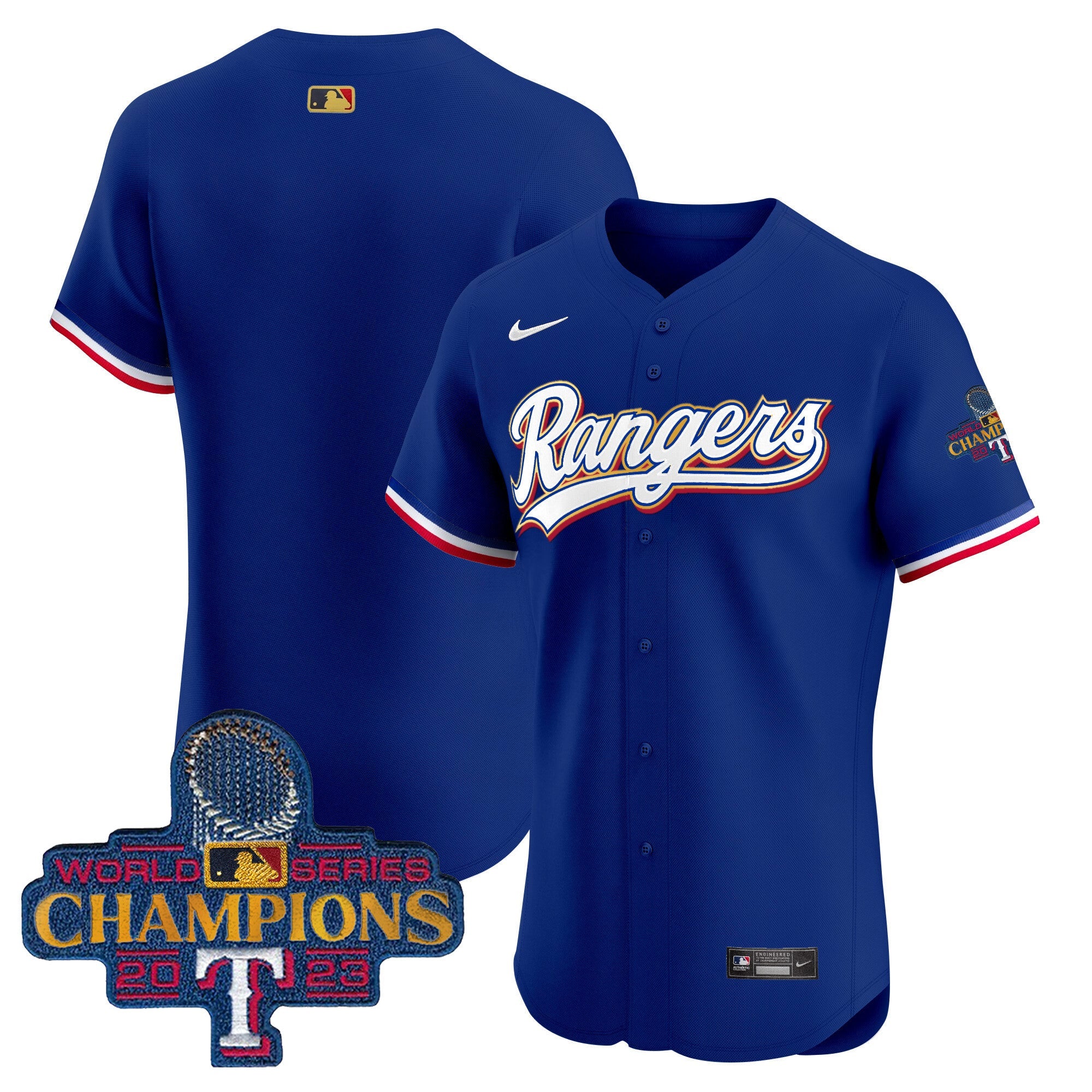 Men’s Texas 2023 World Series Champions Gold Trim Vapor Premier Elite Jersey