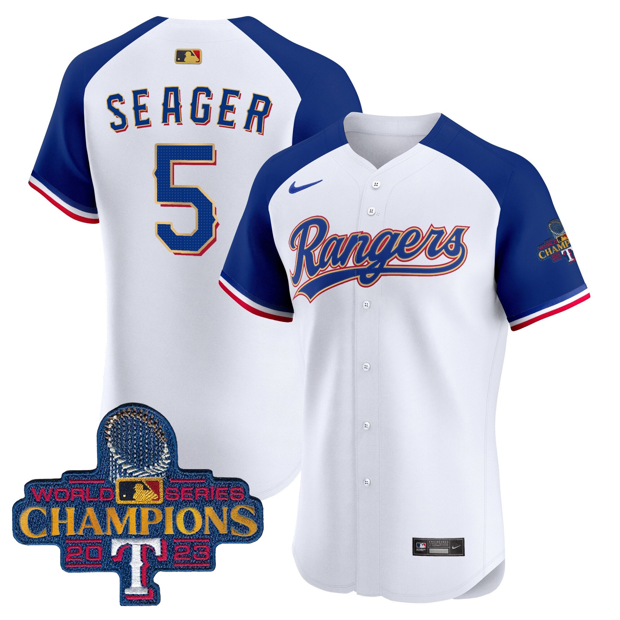 Men’s Texas 2023 World Series Champions Gold Trim Vapor Premier Elite Jersey
