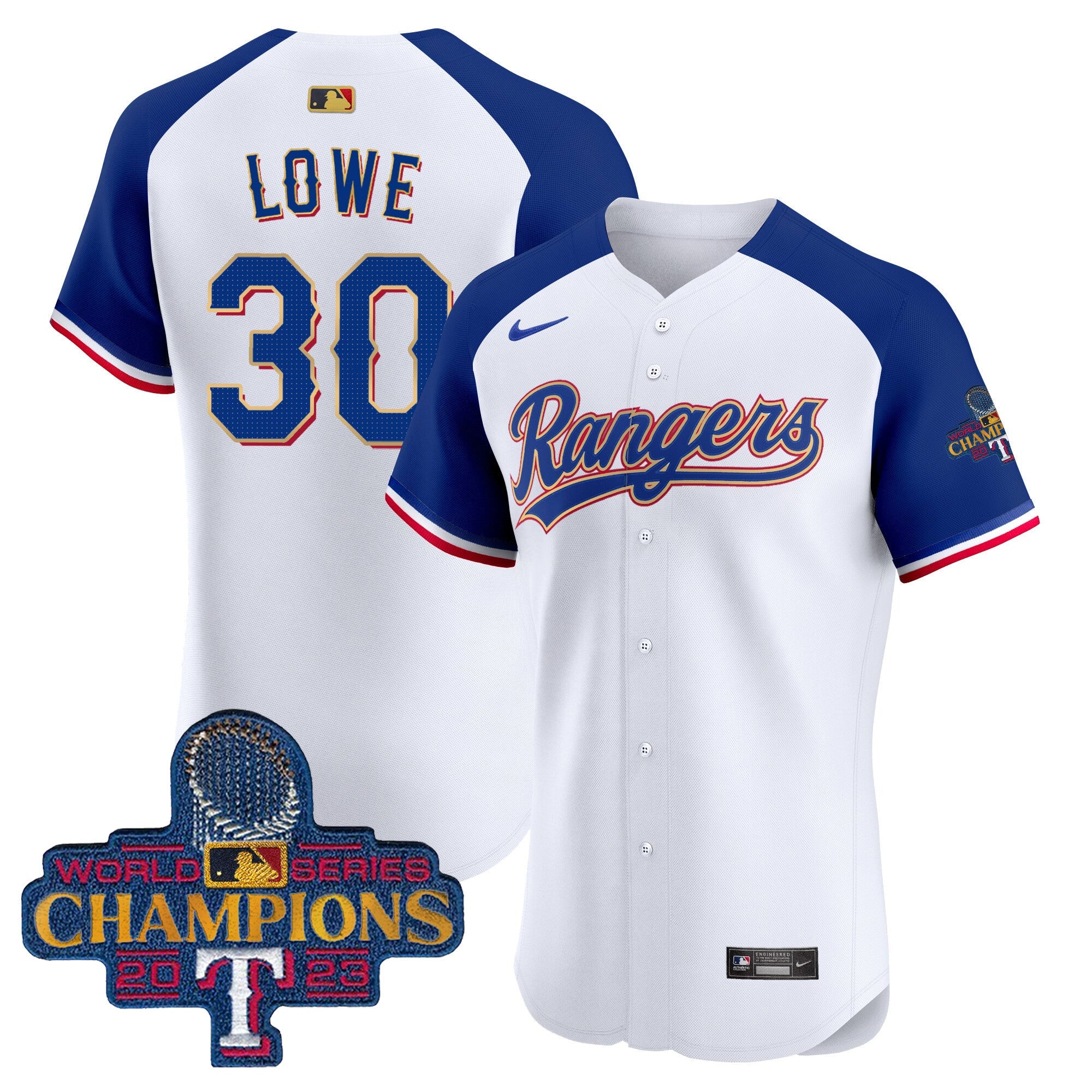 Men’s Texas 2023 World Series Champions Gold Trim Vapor Premier Elite Jersey