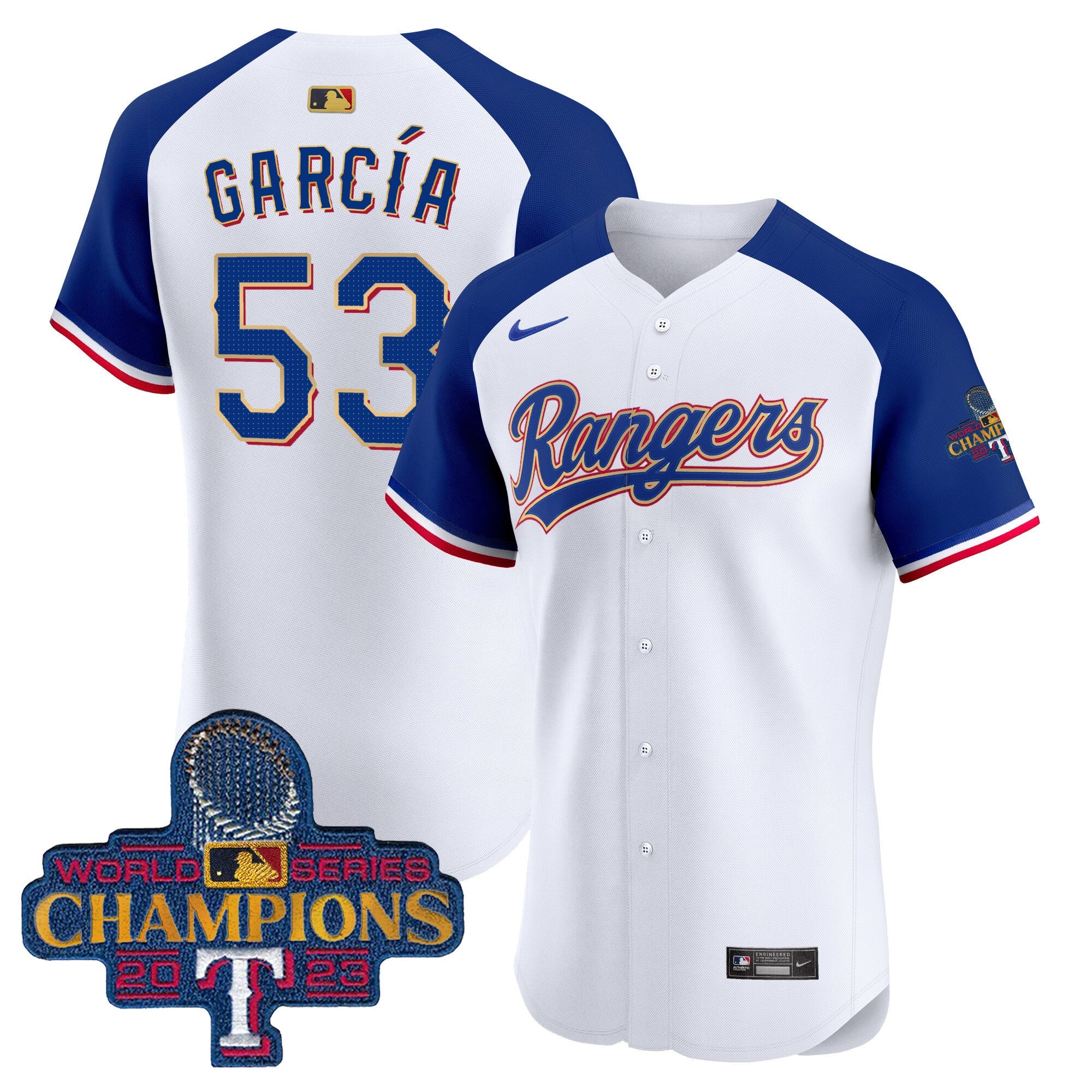 Men’s Texas 2023 World Series Champions Gold Trim Vapor Premier Elite Jersey