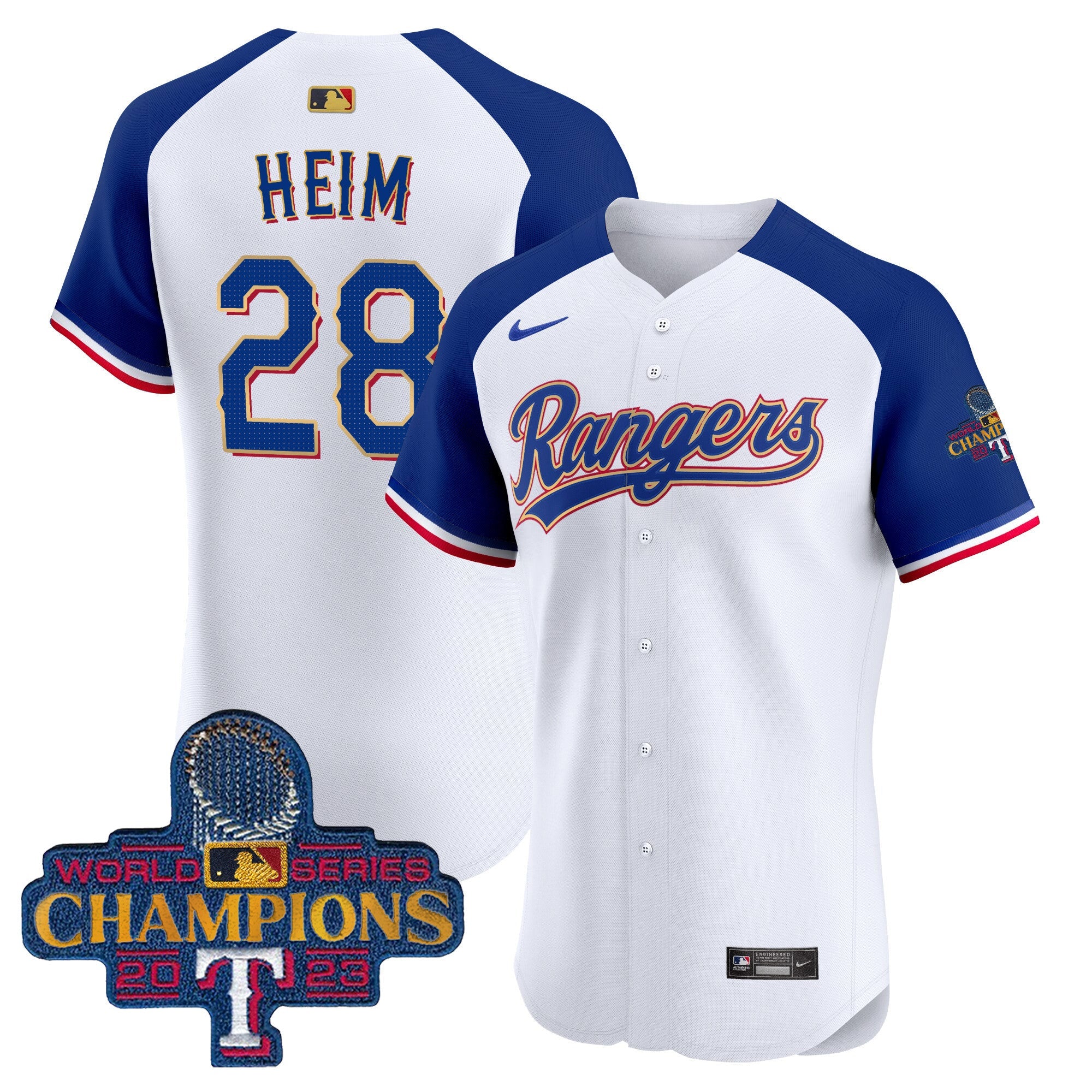 Men’s Texas 2023 World Series Champions Gold Trim Vapor Premier Elite Jersey