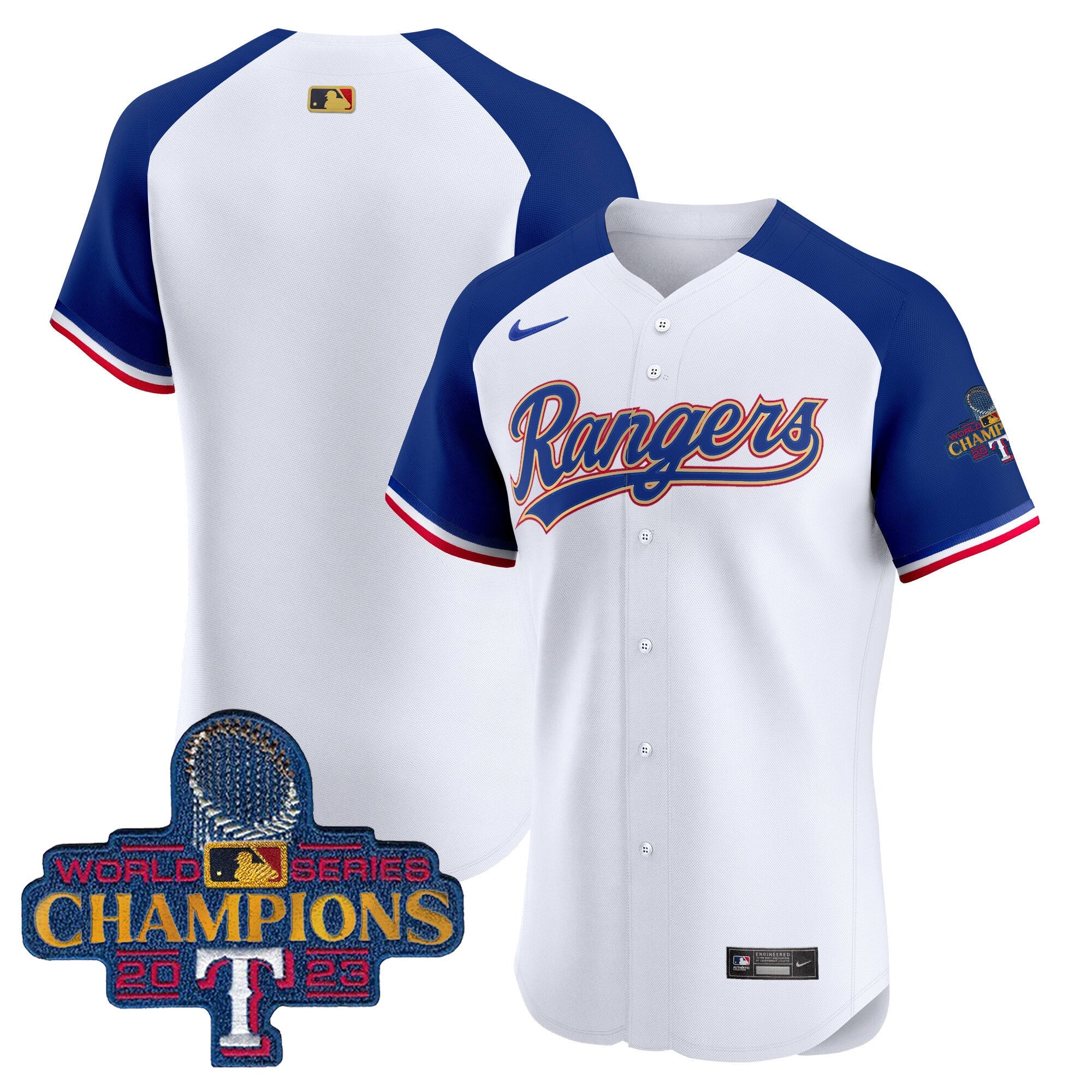 Men’s Texas 2023 World Series Champions Gold Trim Vapor Premier Elite Jersey