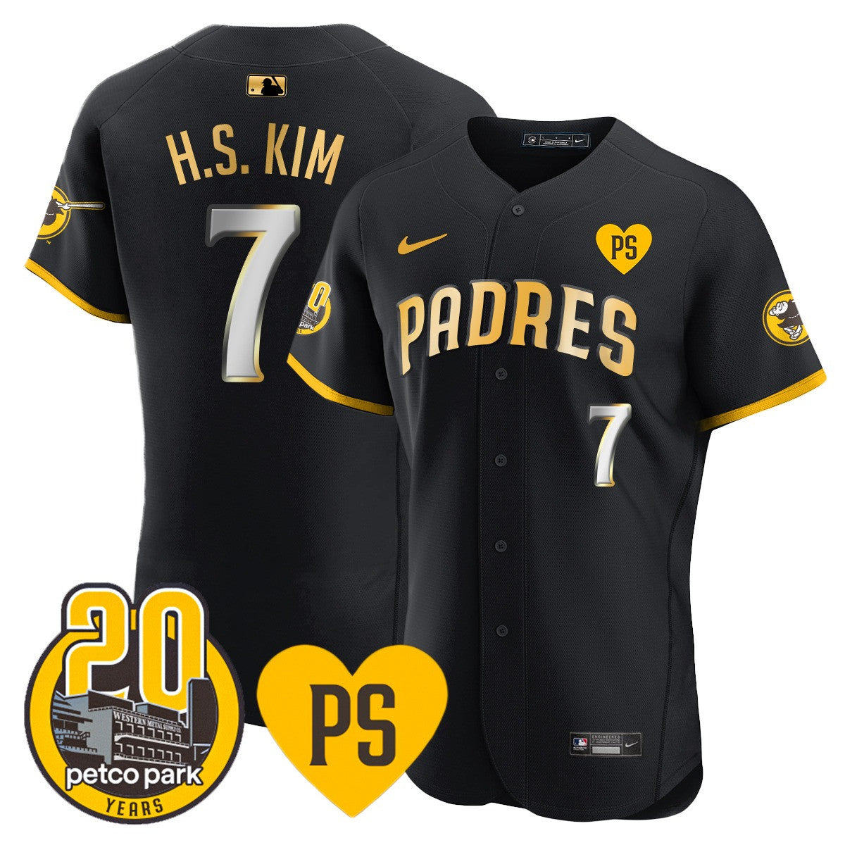Men’s “For Peter” & Petco Park 20th Patch Vapor Premier Elite Jersey