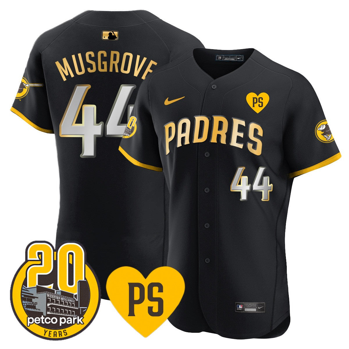 Men’s “For Peter” & Petco Park 20th Patch Vapor Premier Elite Jersey