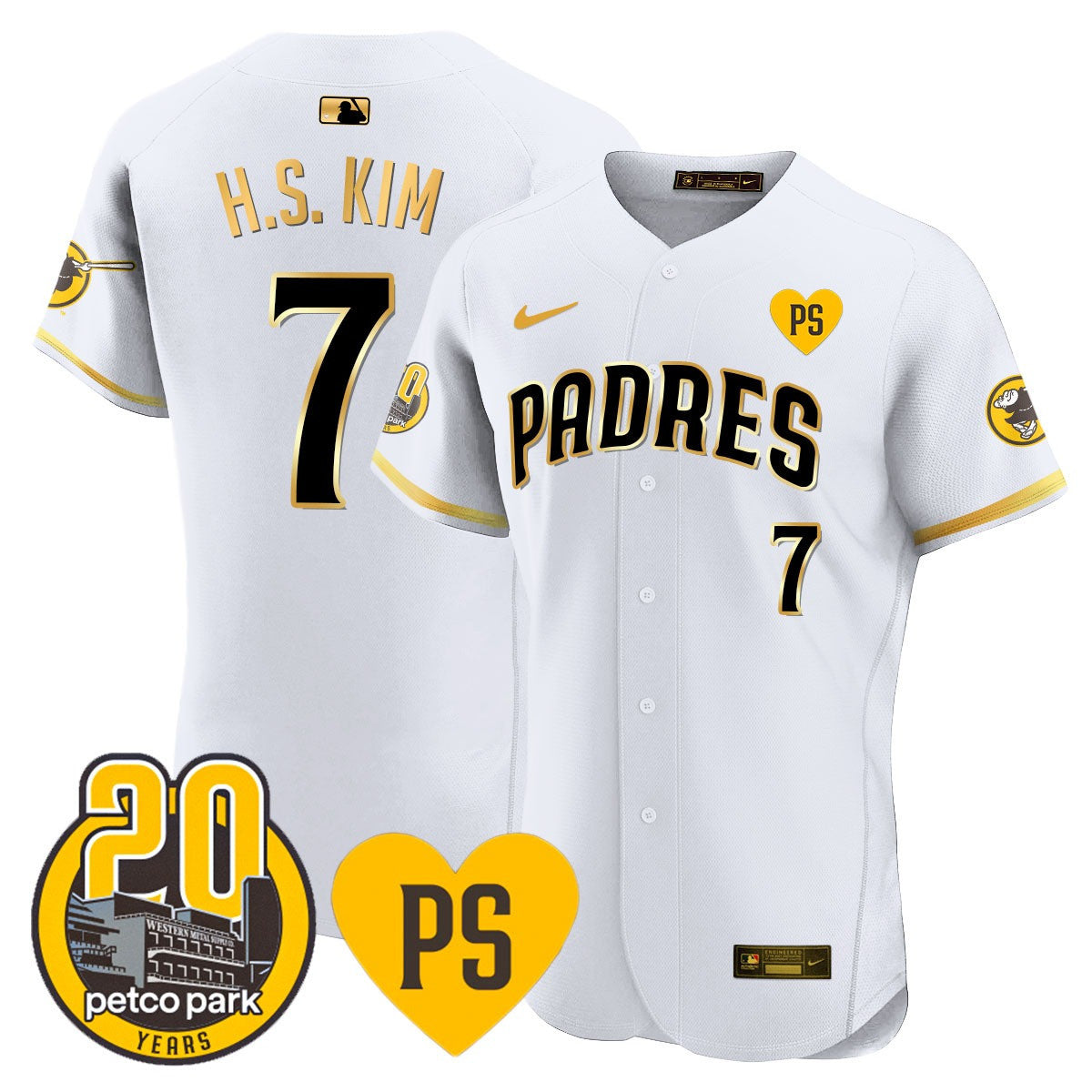 Men’s “For Peter” & Petco Park 20th Patch Vapor Premier Elite Jersey