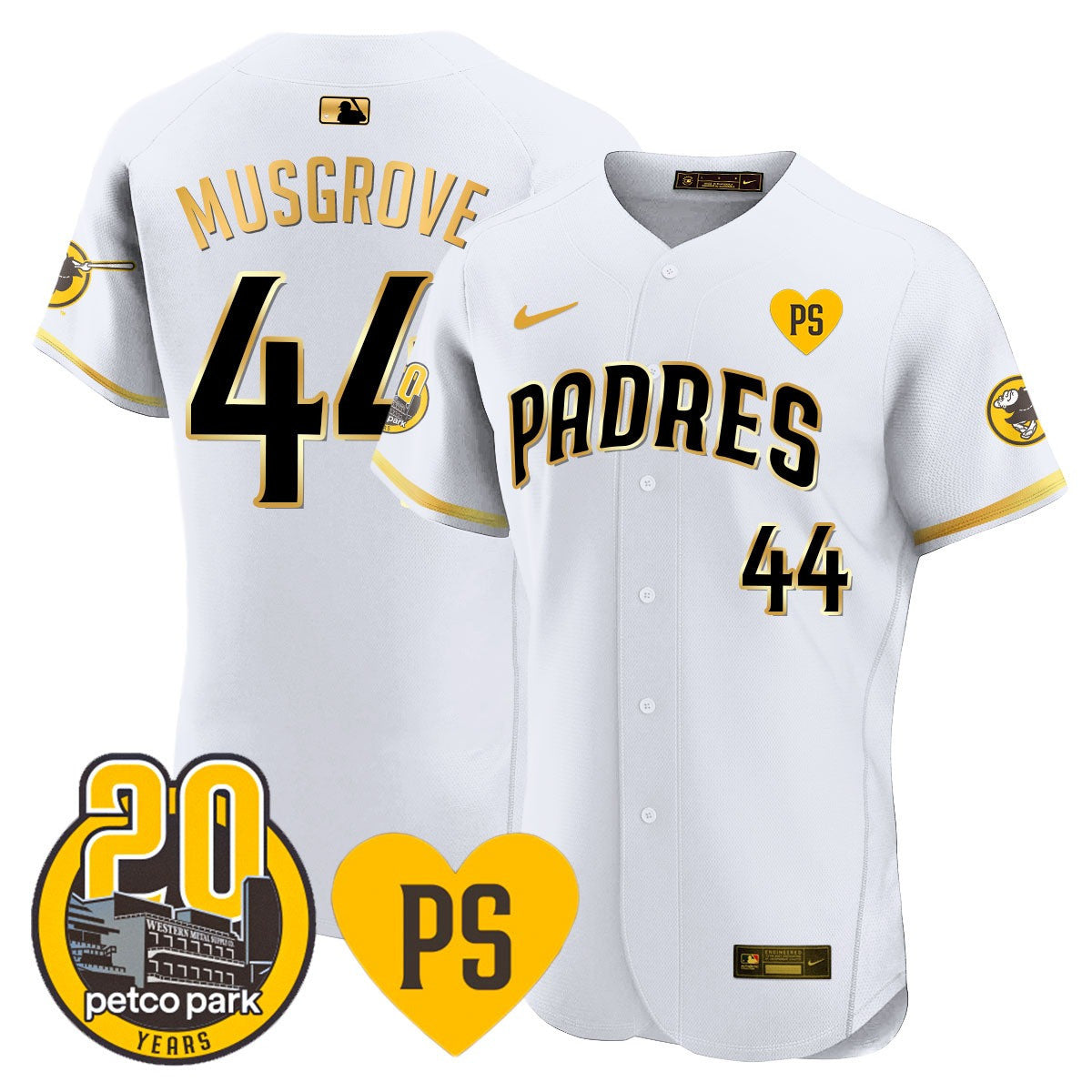 Men’s “For Peter” & Petco Park 20th Patch Vapor Premier Elite Jersey