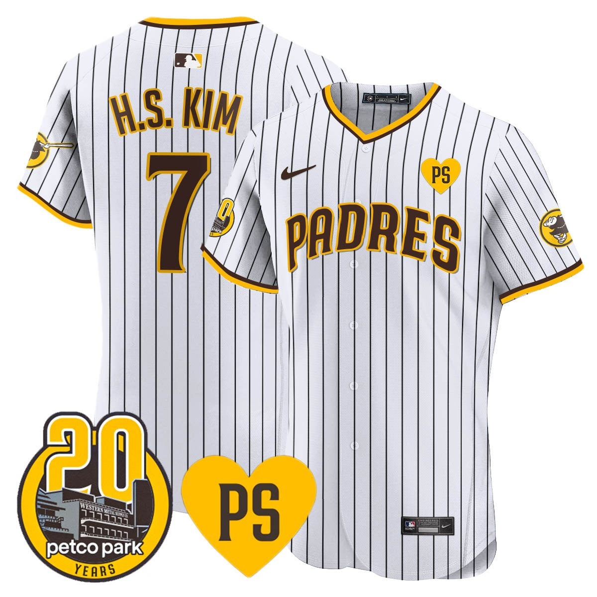 Men’s “For Peter” & Petco Park 20th Patch Vapor Premier Elite Jersey