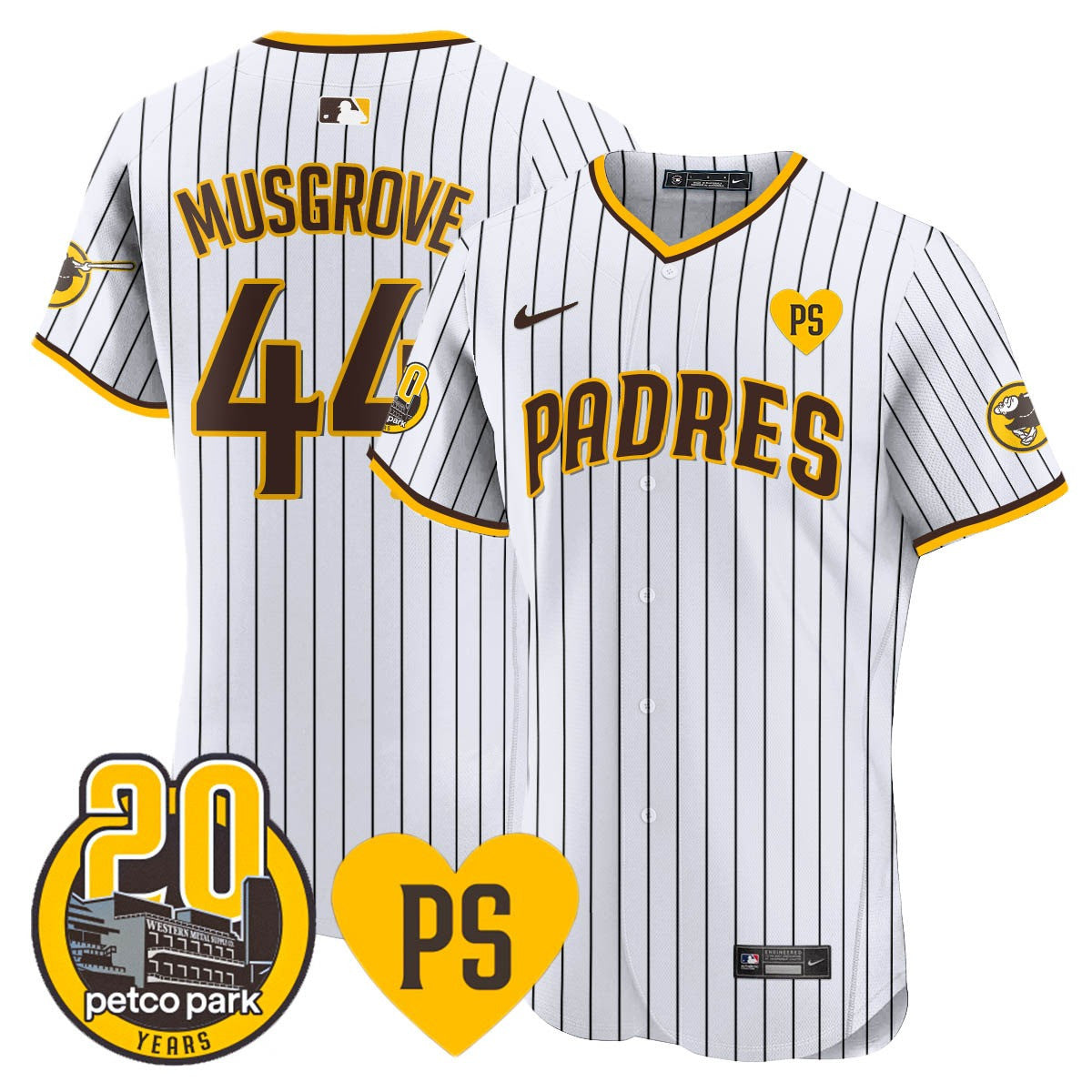 Men’s “For Peter” & Petco Park 20th Patch Vapor Premier Elite Jersey