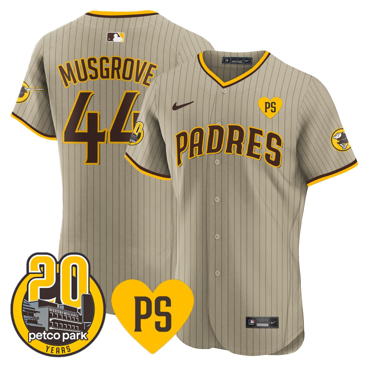 Men’s “For Peter” & Petco Park 20th Patch Vapor Premier Elite Jersey