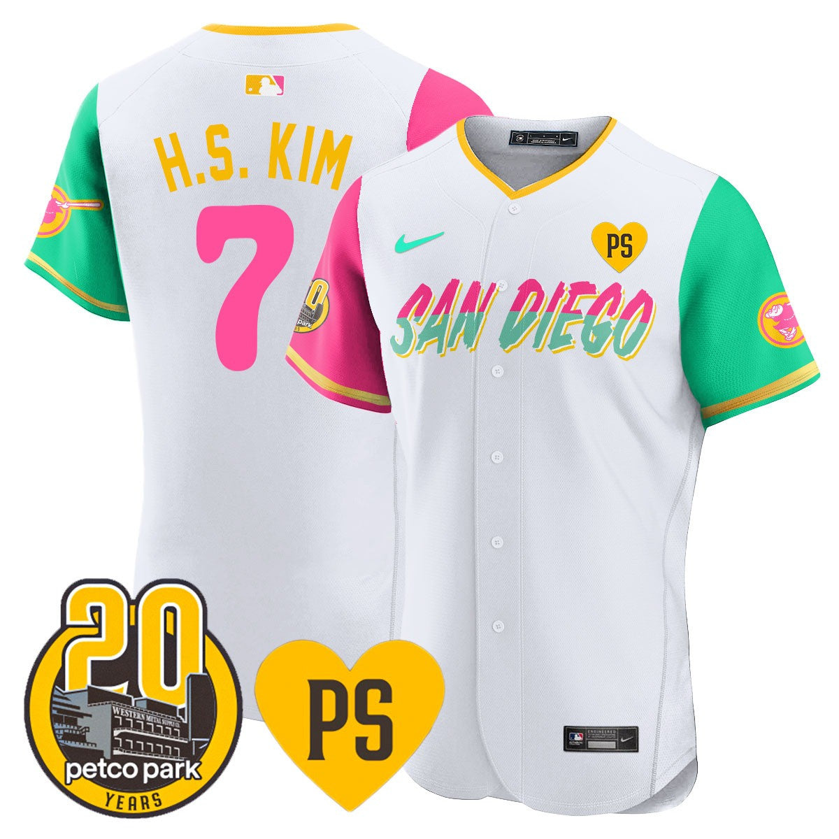 Men’s “For Peter” & Petco Park 20th Patch Vapor Premier Elite Jersey