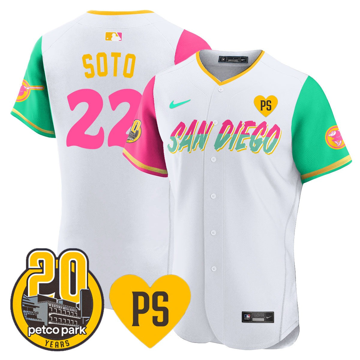 Men’s “For Peter” & Petco Park 20th Patch Vapor Premier Elite Jersey
