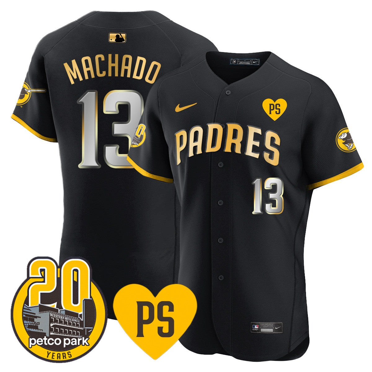 Men’s “For Peter” & Petco Park 20th Patch Vapor Premier Elite Jersey