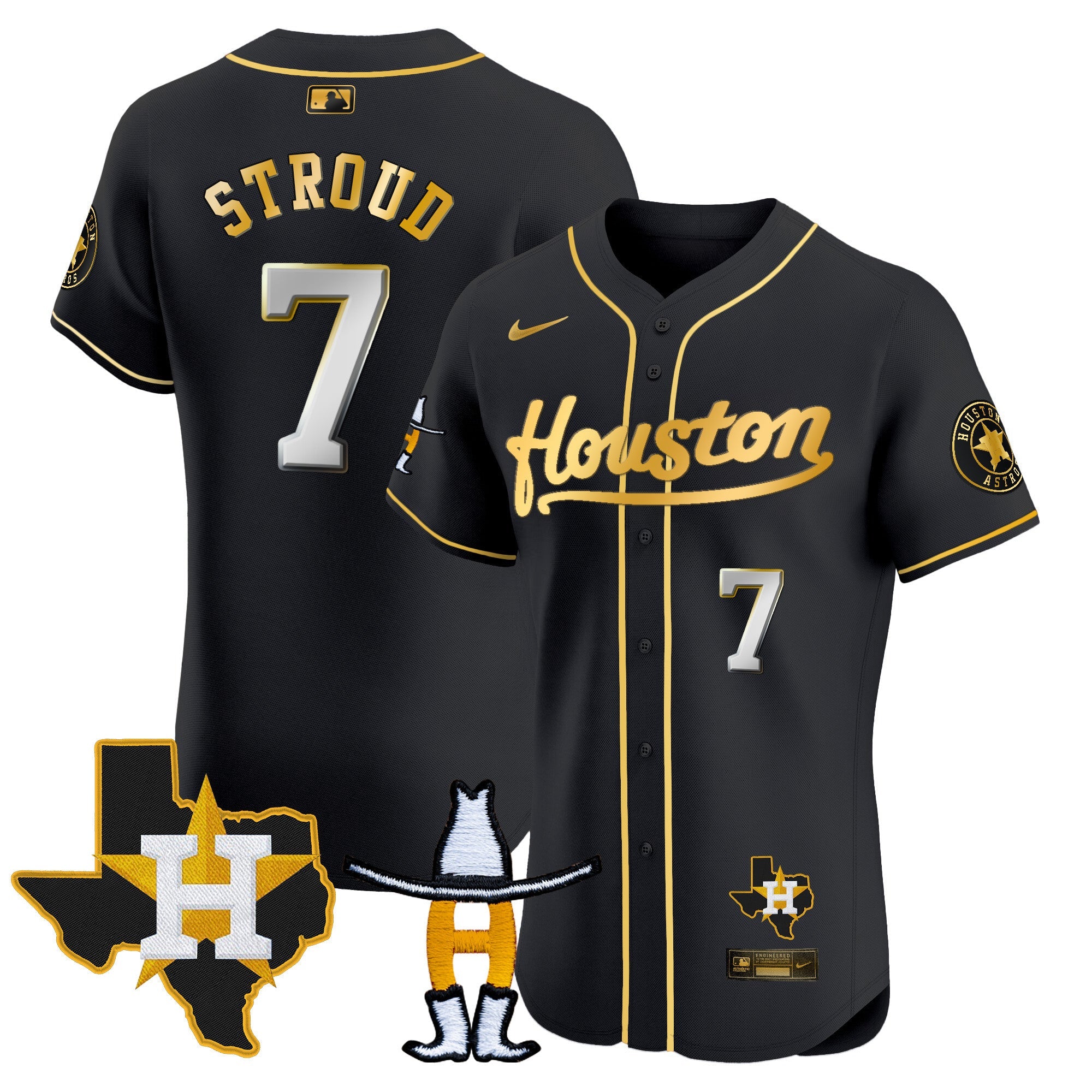 Men’s Houston Houston Rodeo Patch Vapor Premier Elite Jersey