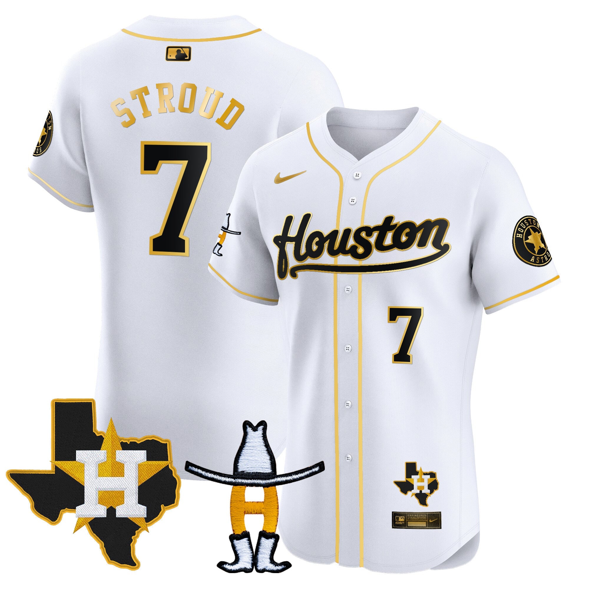 Men’s Houston Houston Rodeo Patch Vapor Premier Elite Jersey