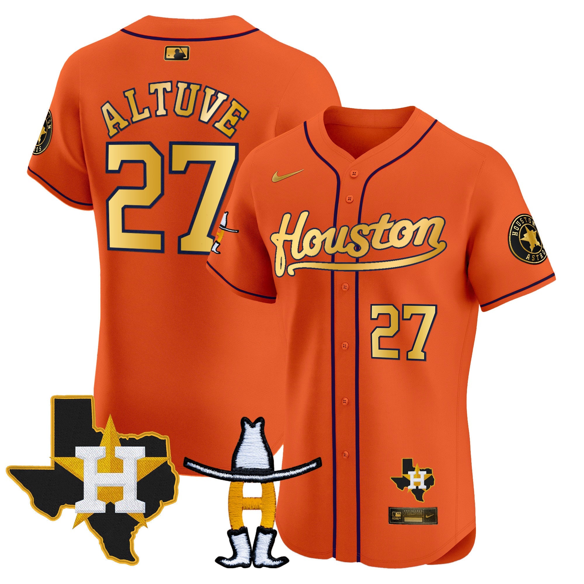 Men’s Houston Houston Rodeo Patch Vapor Premier Elite Jersey