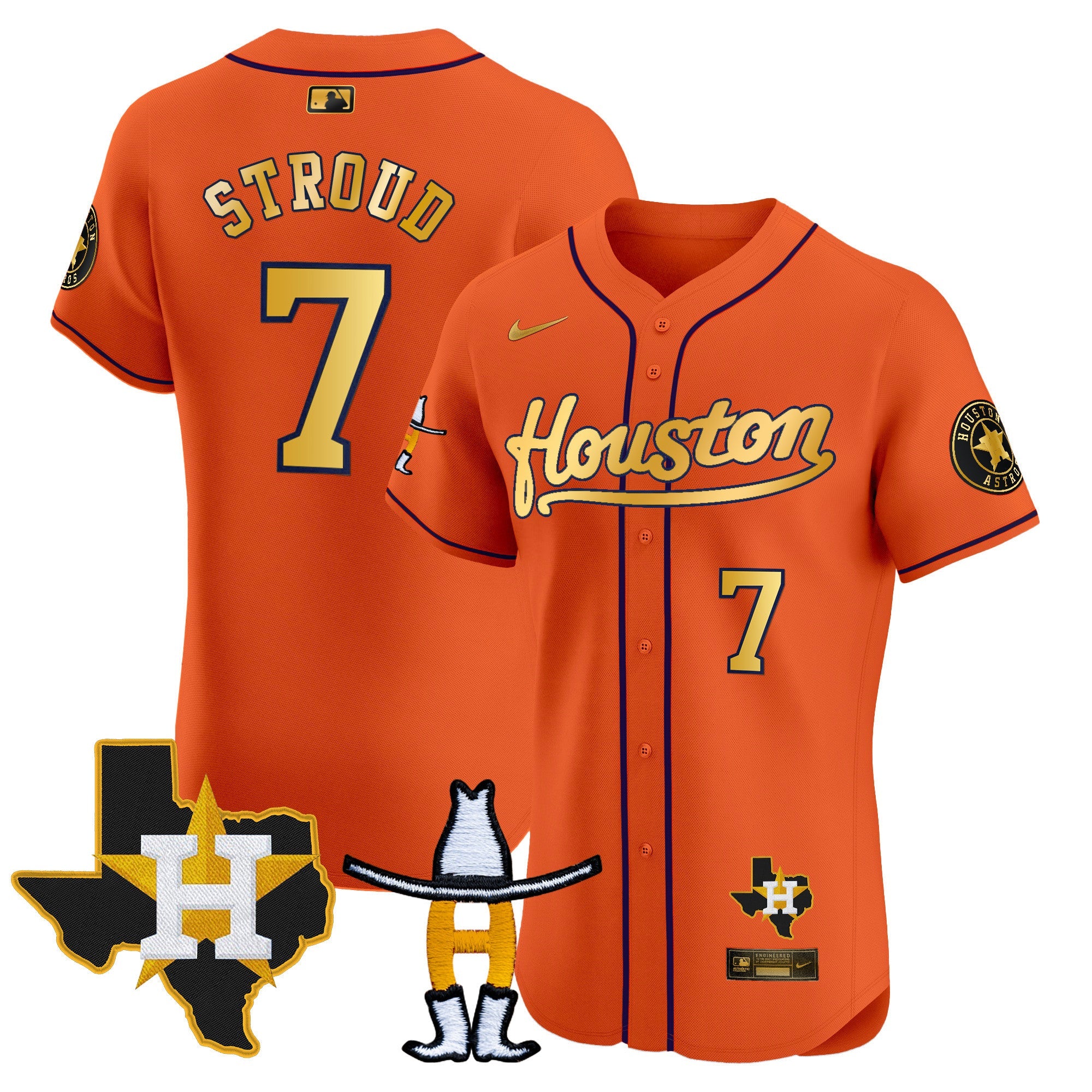 Men’s Houston Houston Rodeo Patch Vapor Premier Elite Jersey