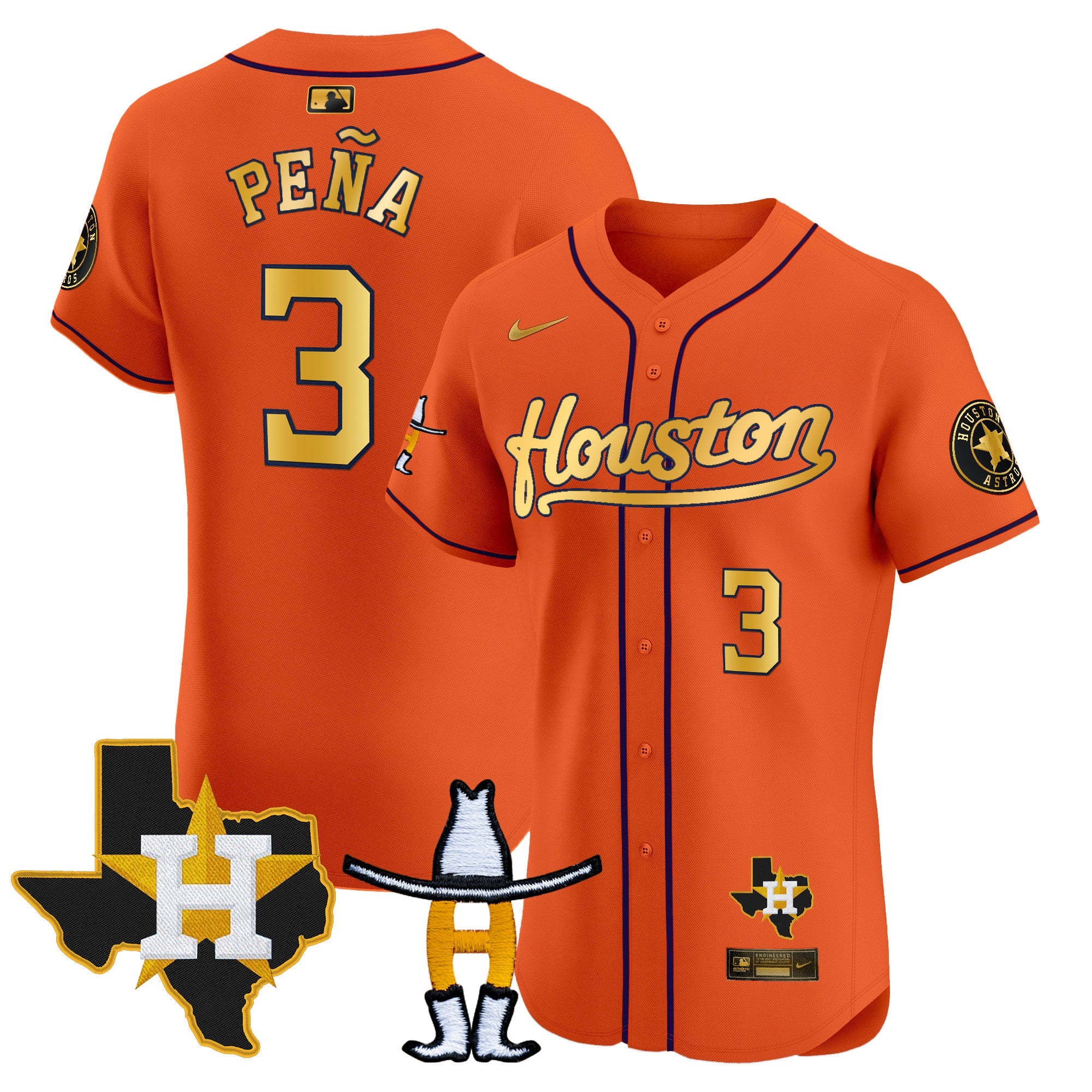 Men’s Houston Houston Rodeo Patch Vapor Premier Elite Jersey