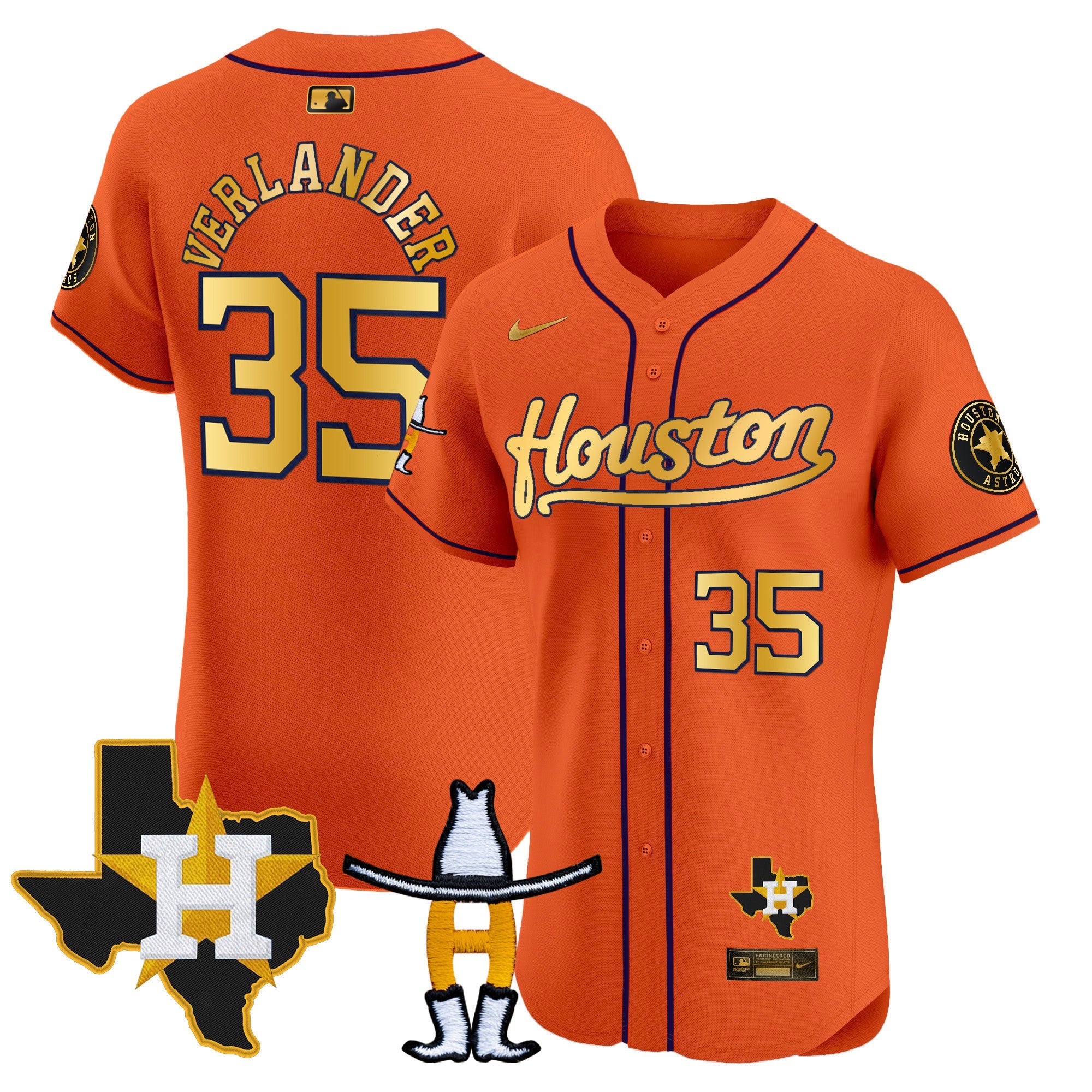 Men’s Houston Houston Rodeo Patch Vapor Premier Elite Jersey